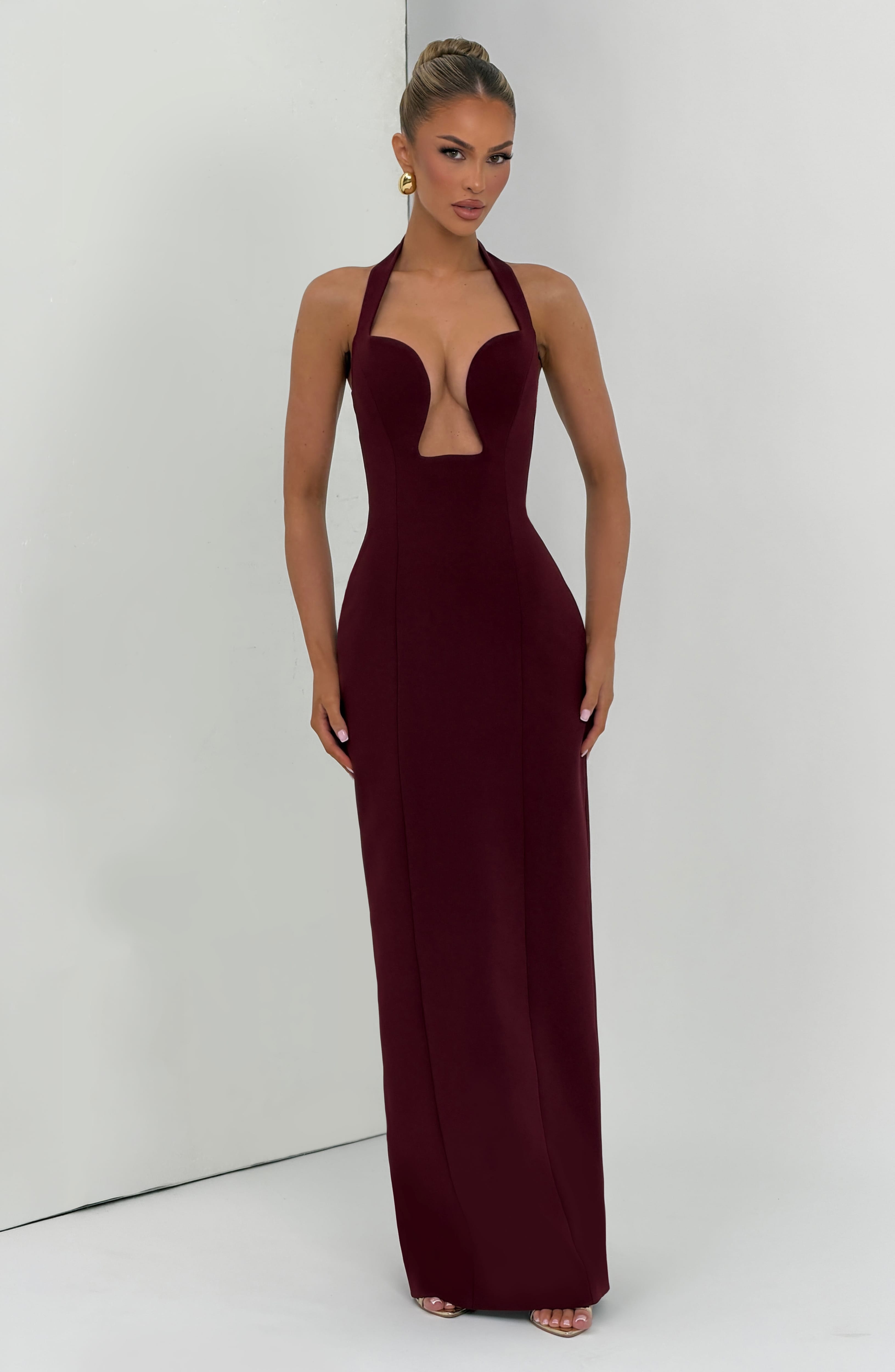 minilena Charlotte Maxi Dress Cherry Lacquer