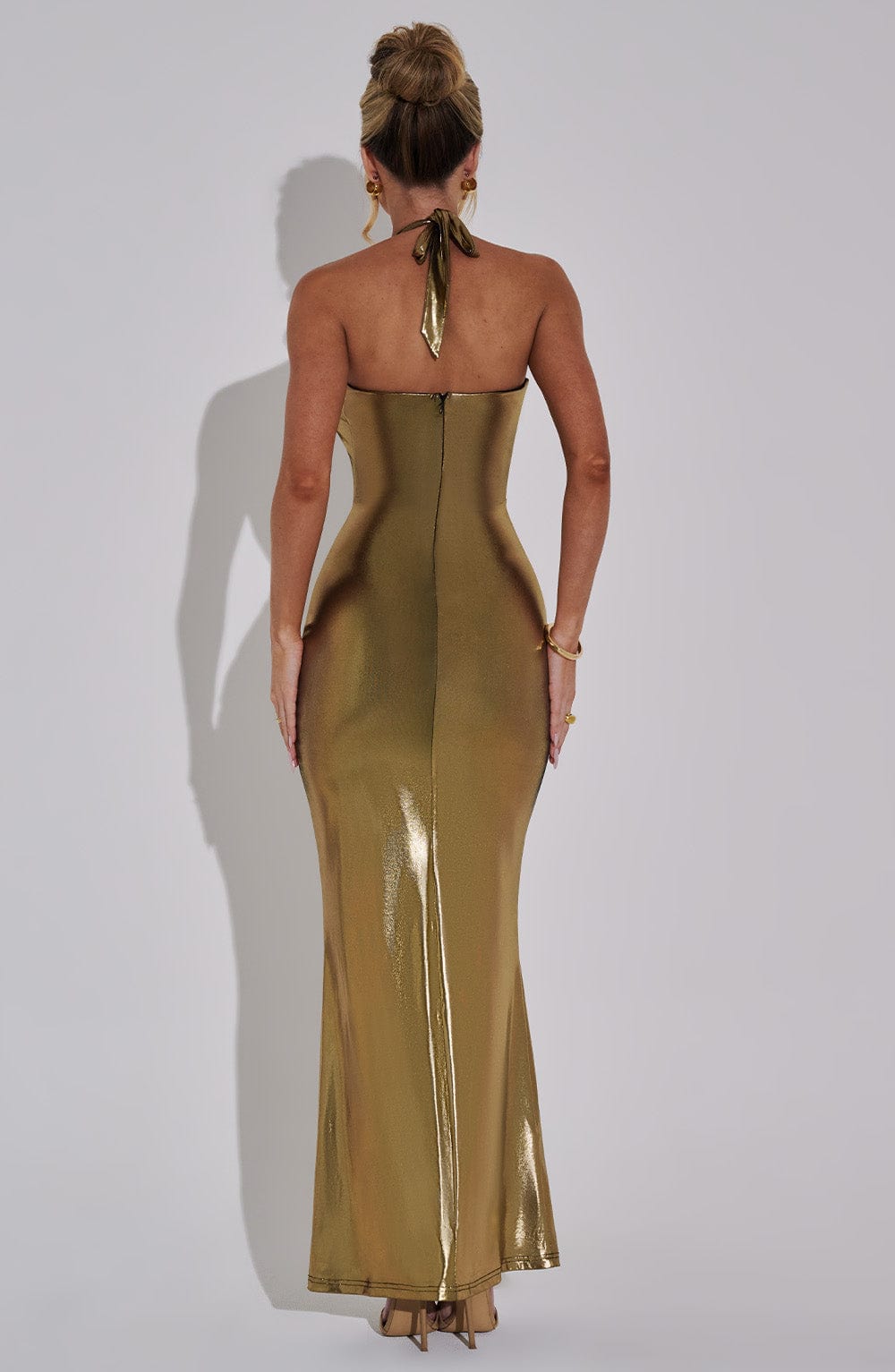 minilena Chrishelle Maxi Dress Gold