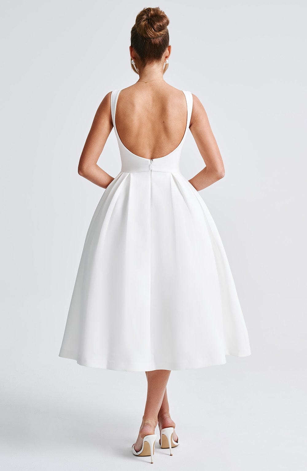 minilena Clarabella Midi Dress Ivory