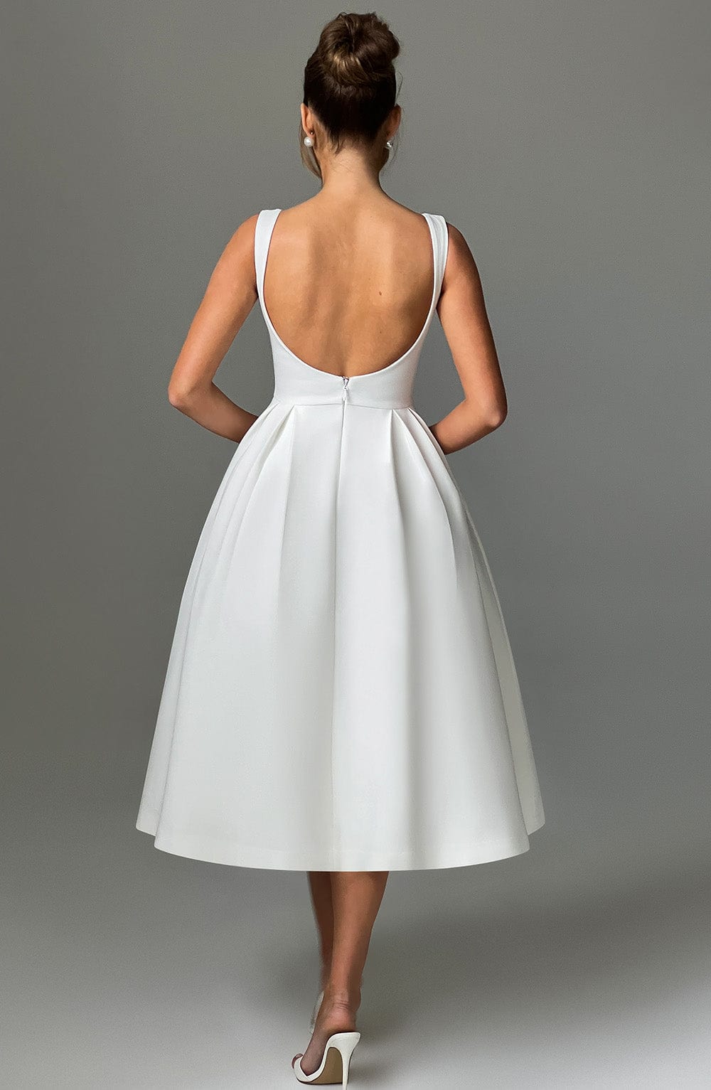 minilena Clarabella Midi Dress Ivory