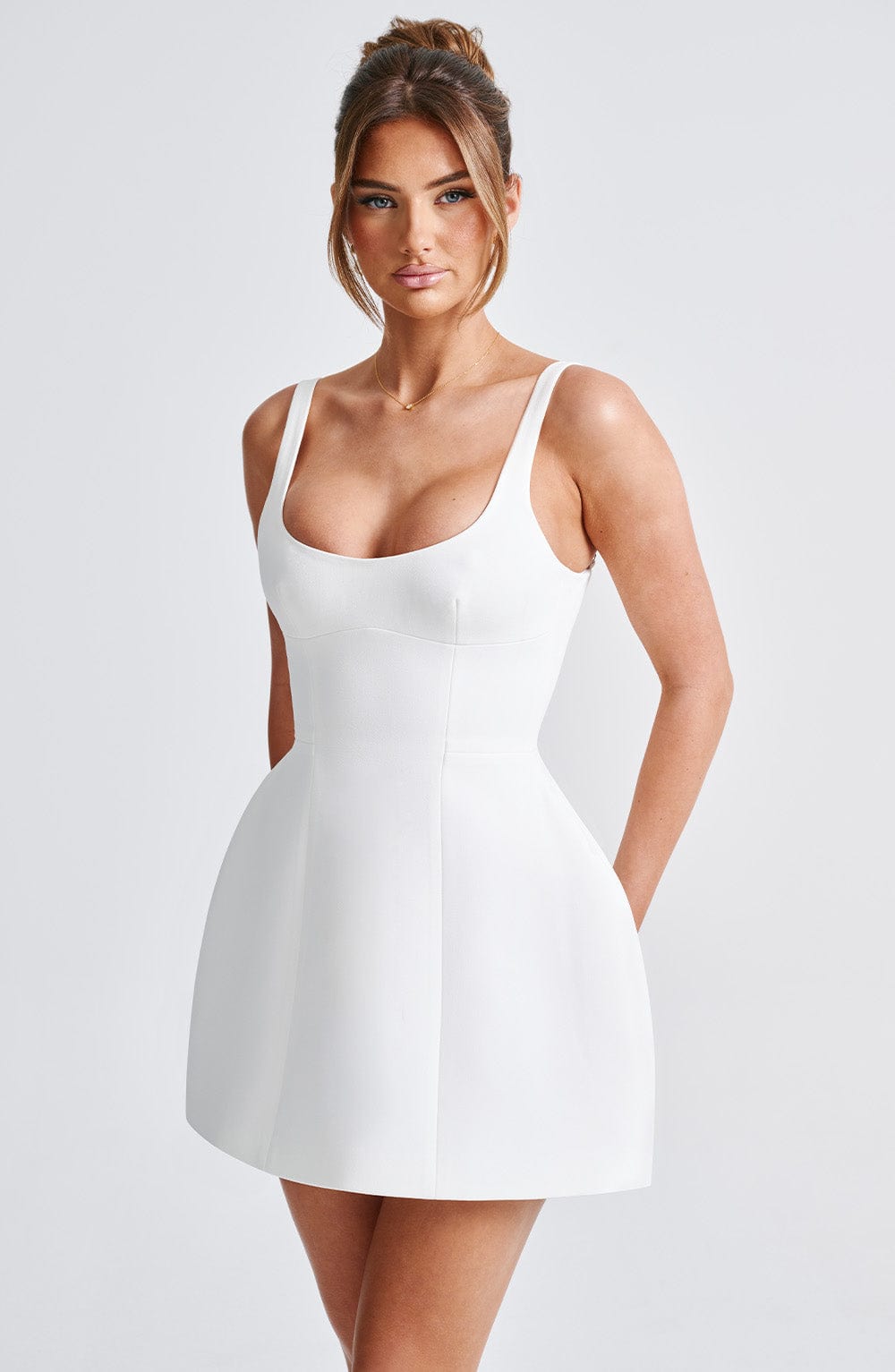 minilena Claretta Mini Dress  Ivory None