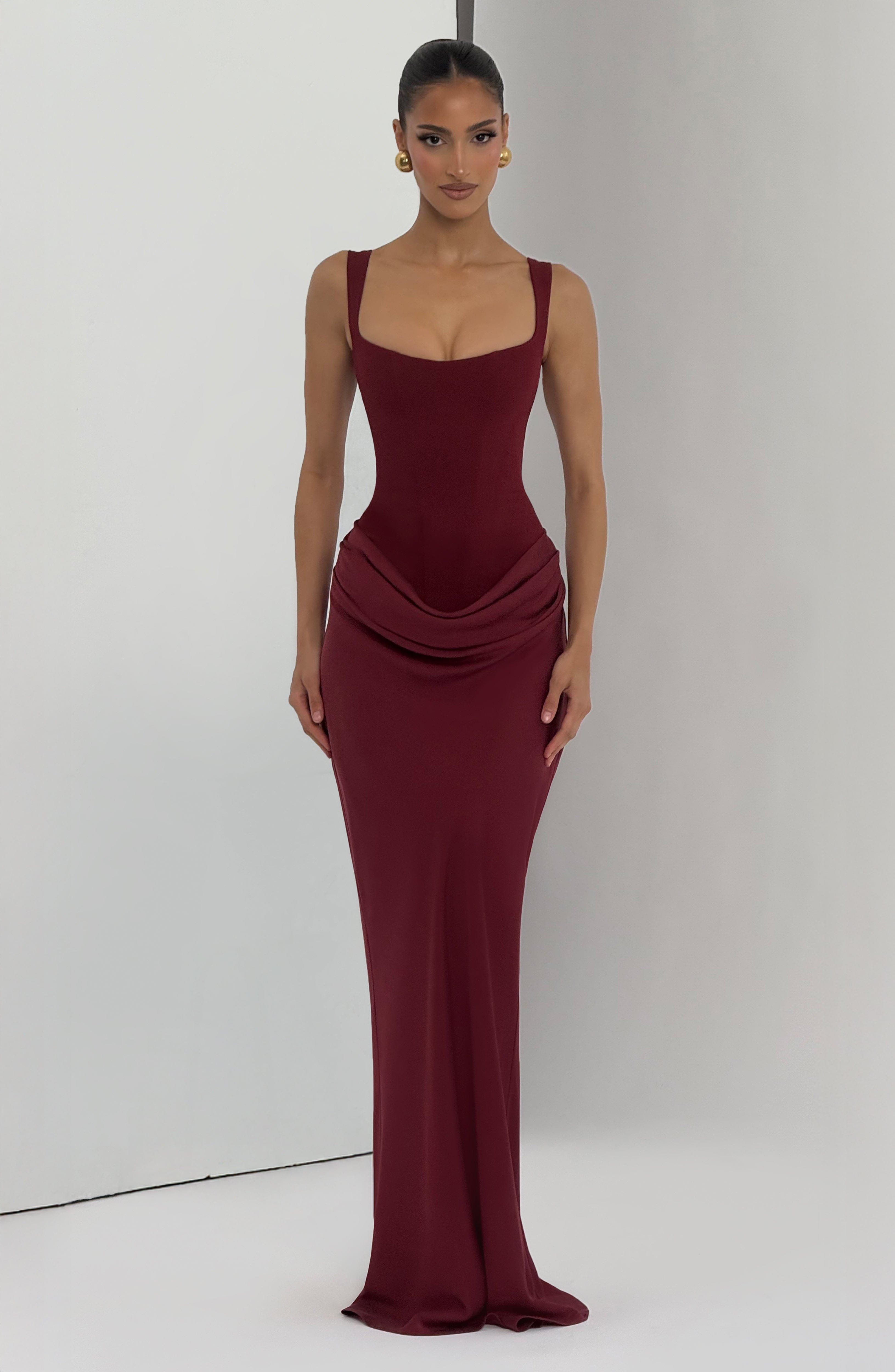 minilena Cornelia Maxi Dress Burgundy