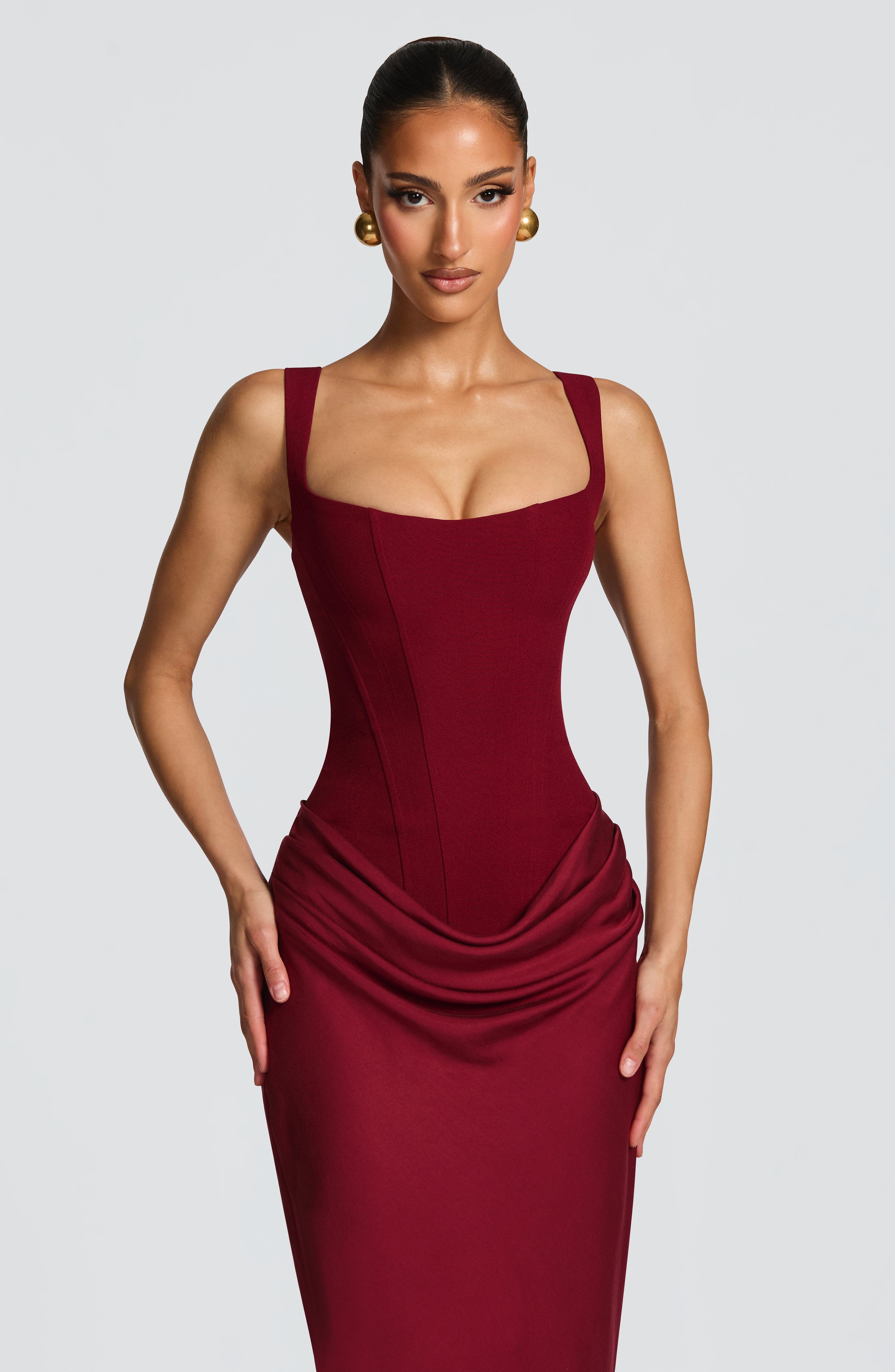 minilena Cornelia Maxi Dress Burgundy