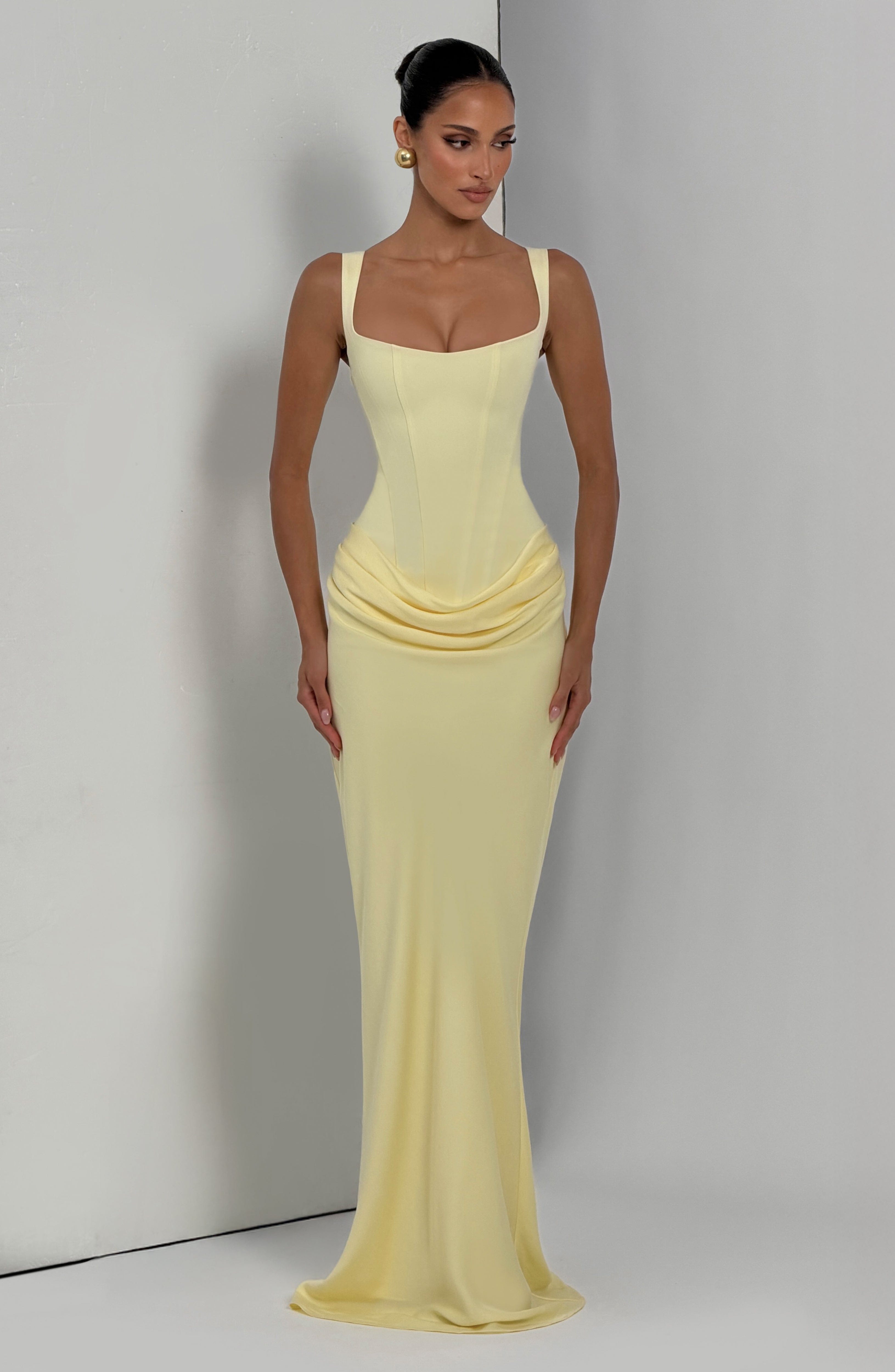minilena Cornelia Maxi Dress Lemon