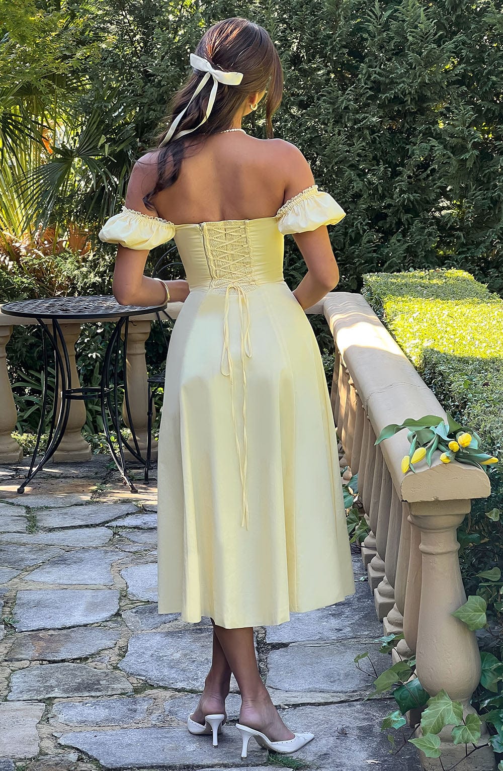 minilena Courtney Midi Dress Lemon