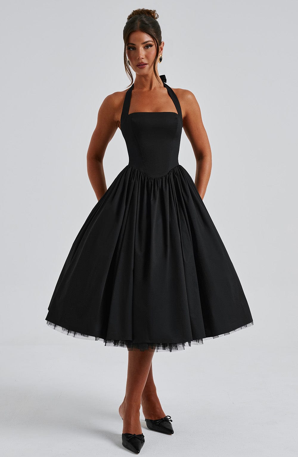 minilena Cressida Midi Dress Black