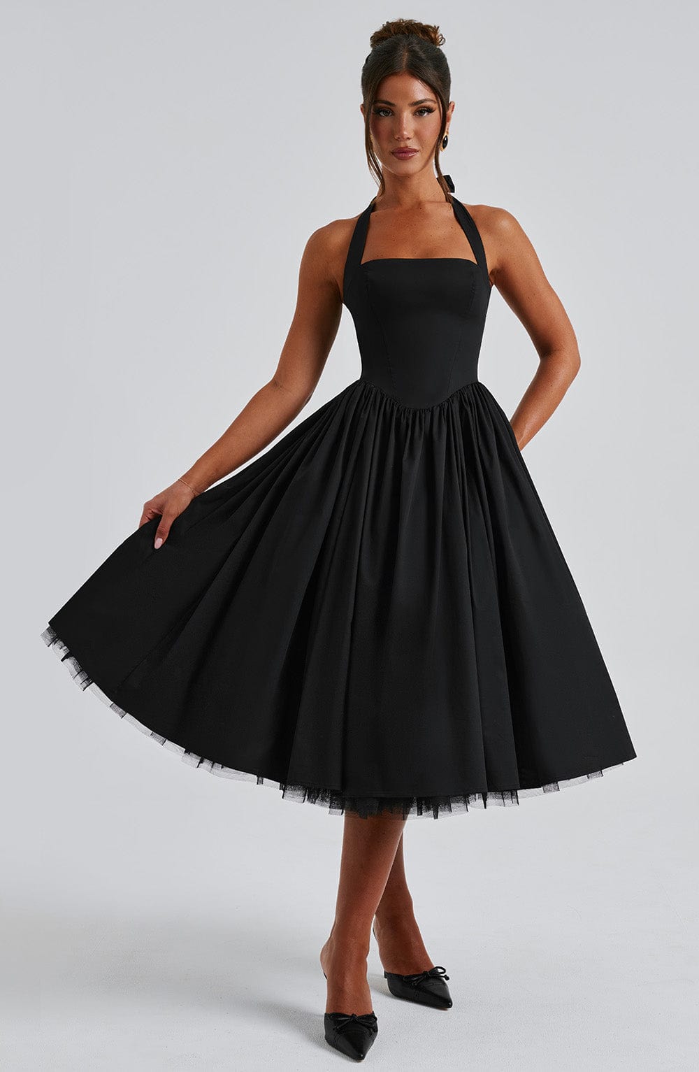 minilena Cressida Midi Dress Black