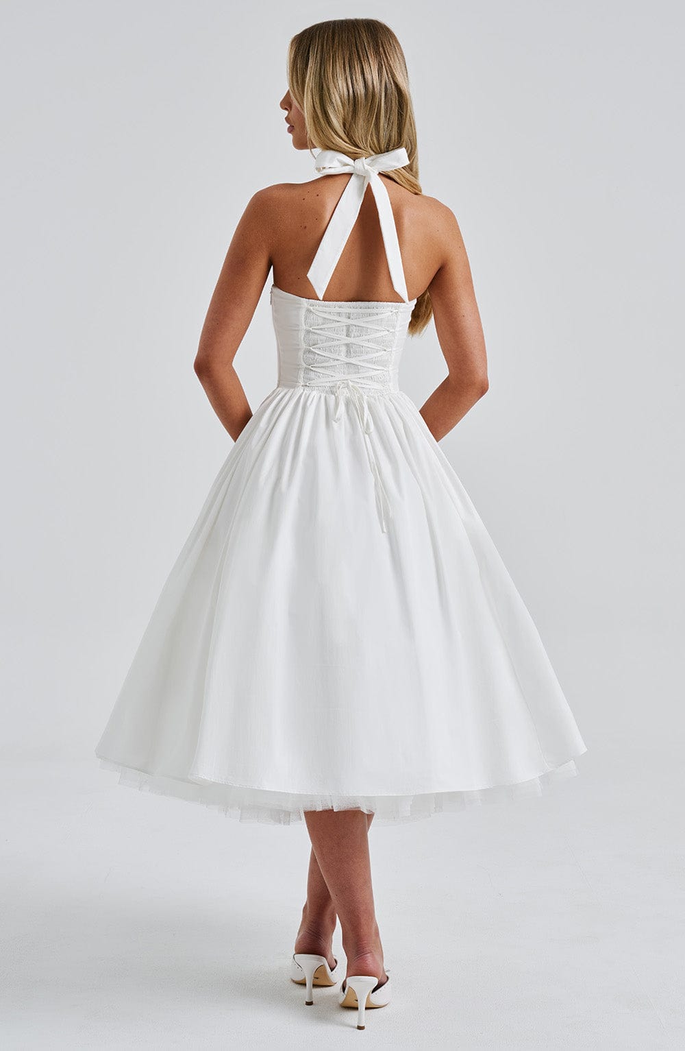 minilena Cressida Midi Dress Ivory
