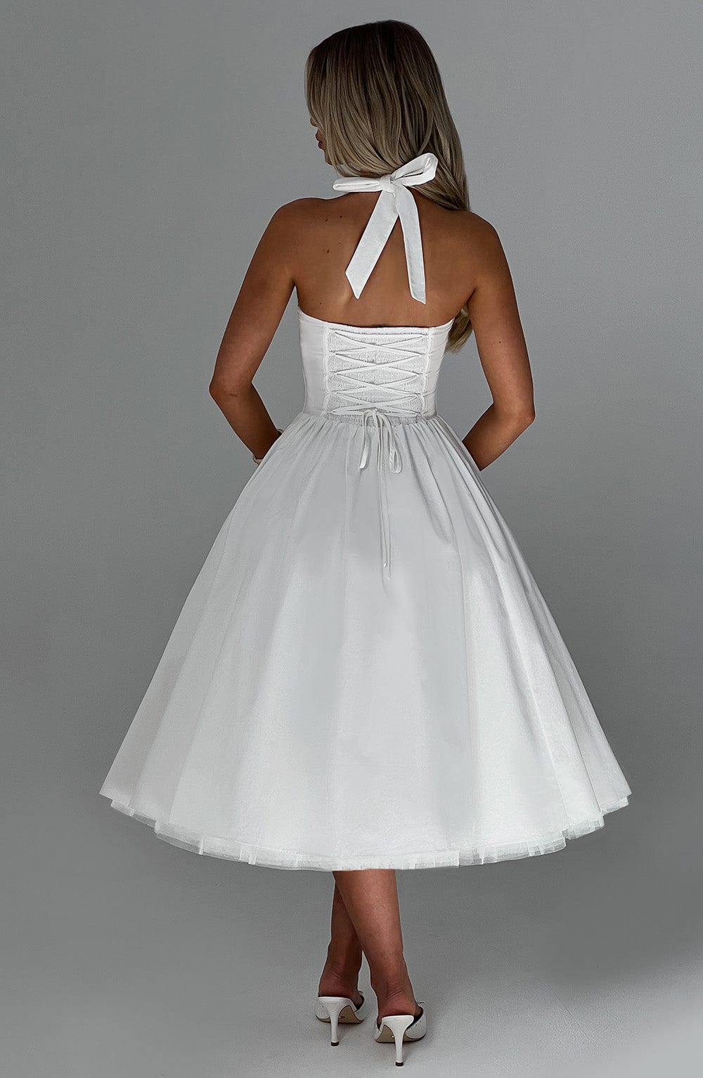 minilena Cressida Midi Dress Ivory