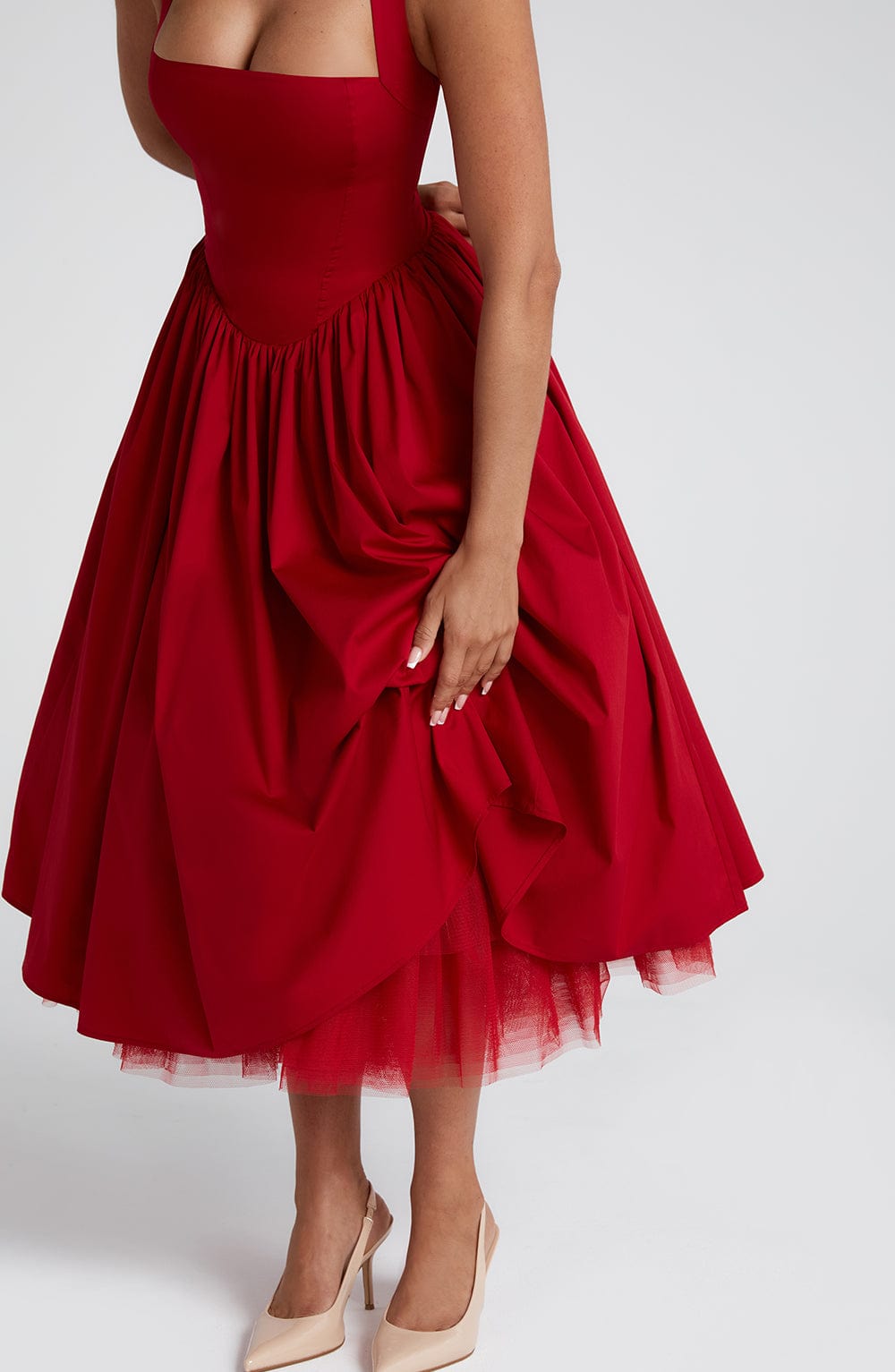 minilena Cressida Midi Dress Red