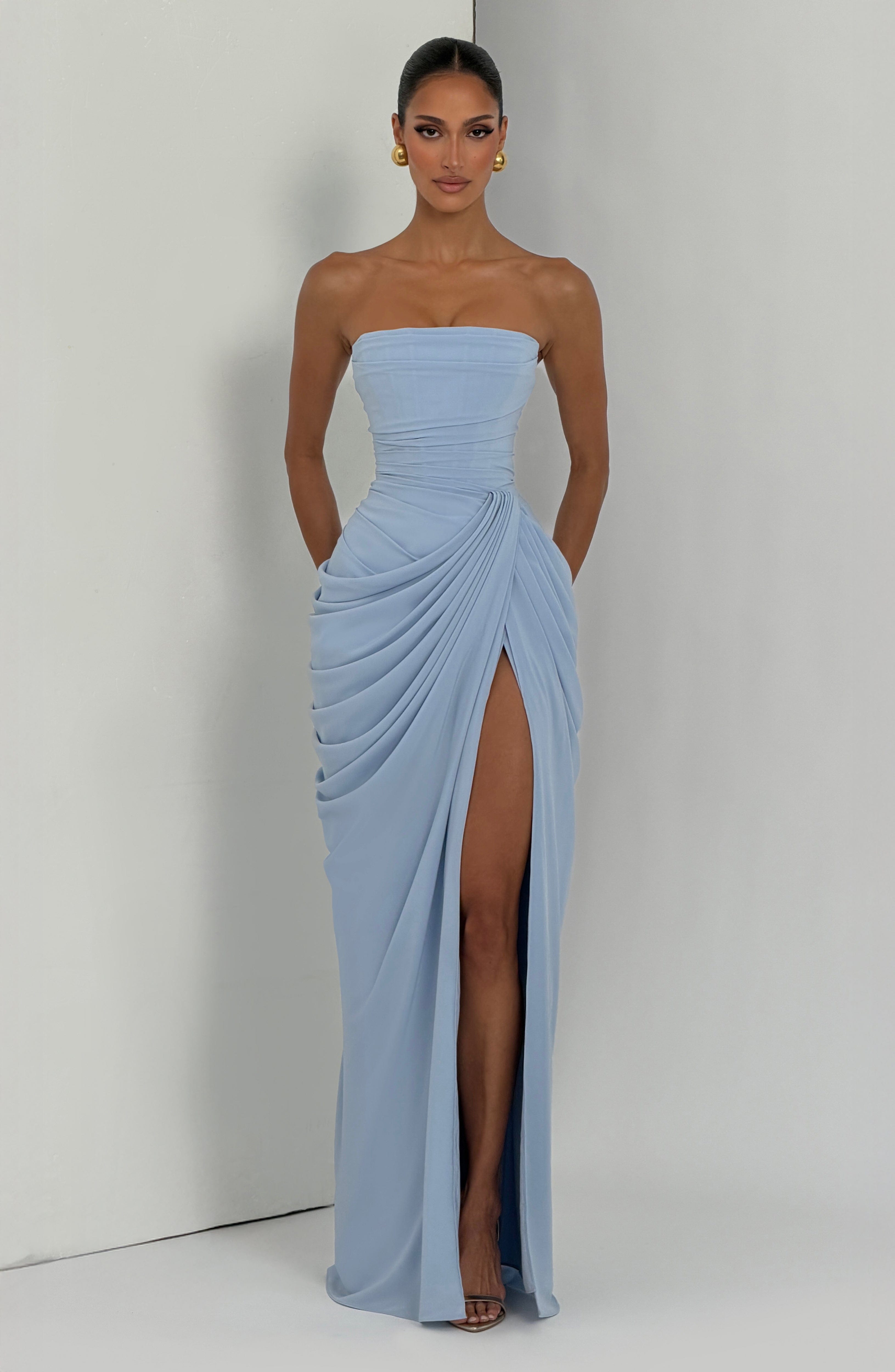 minilena Cyra Maxi Dress Glacier Blue