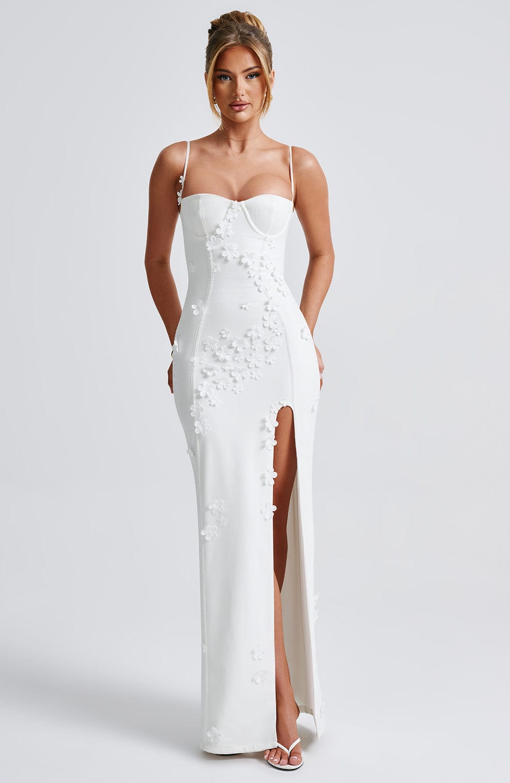 minilena Dalary Maxi Dress Ivory Lined