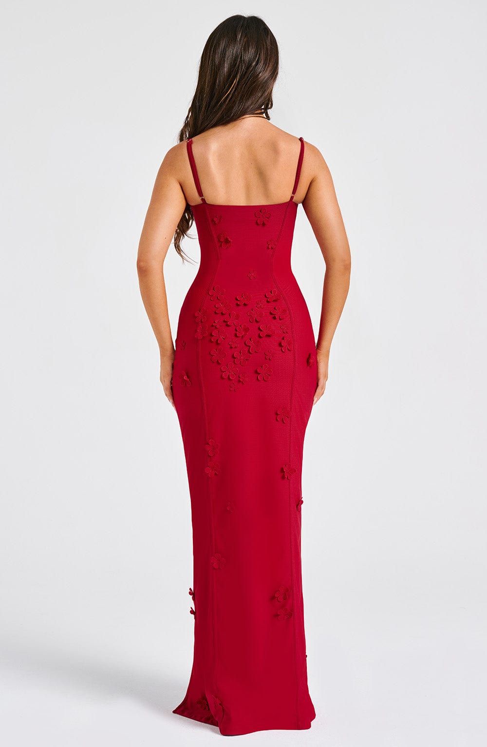 minilena Dalary Maxi Dress Red Lined