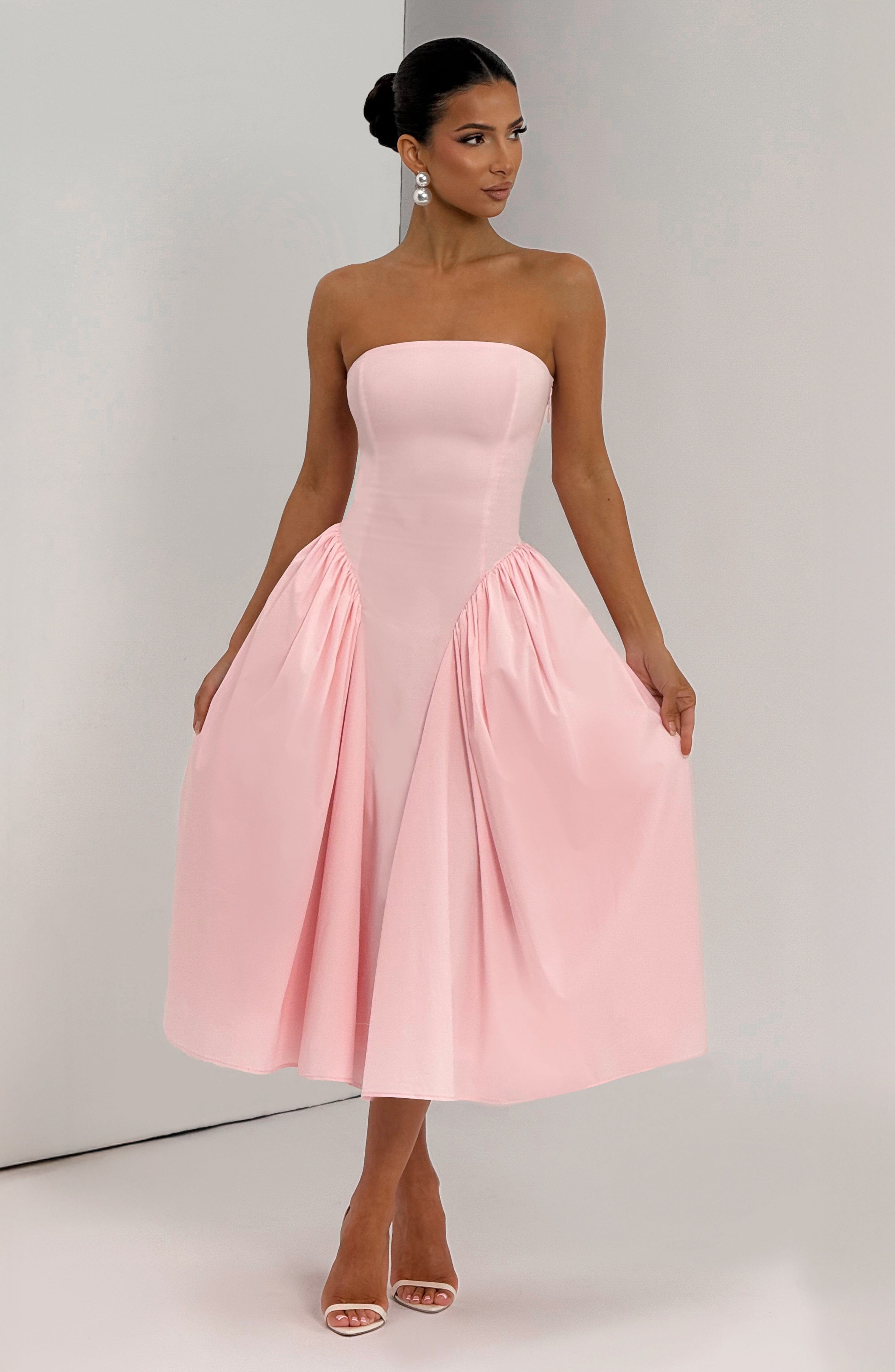 minilena Darla Midi Dress Blush
