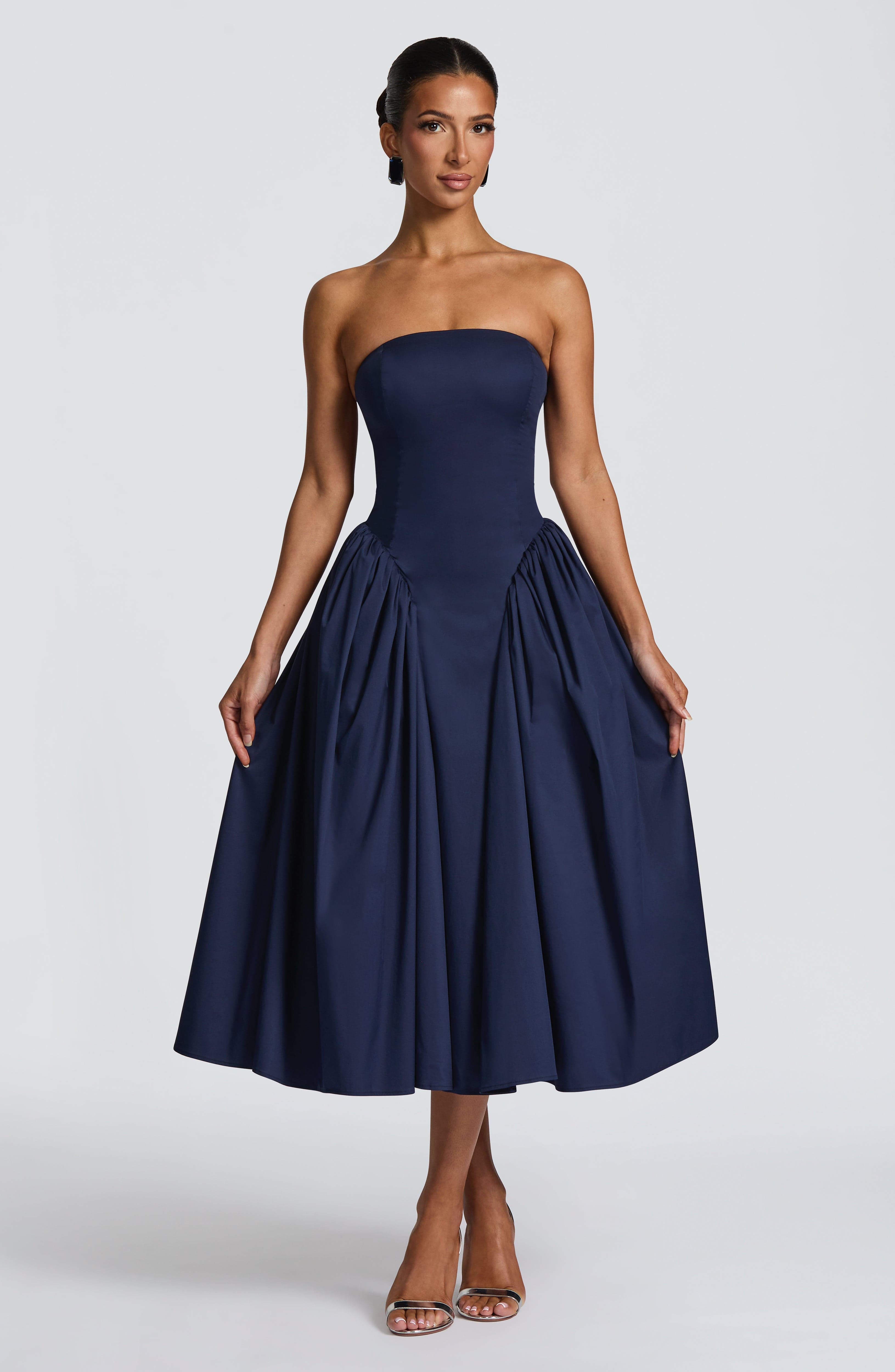 minilena Darla Midi Dress Navy