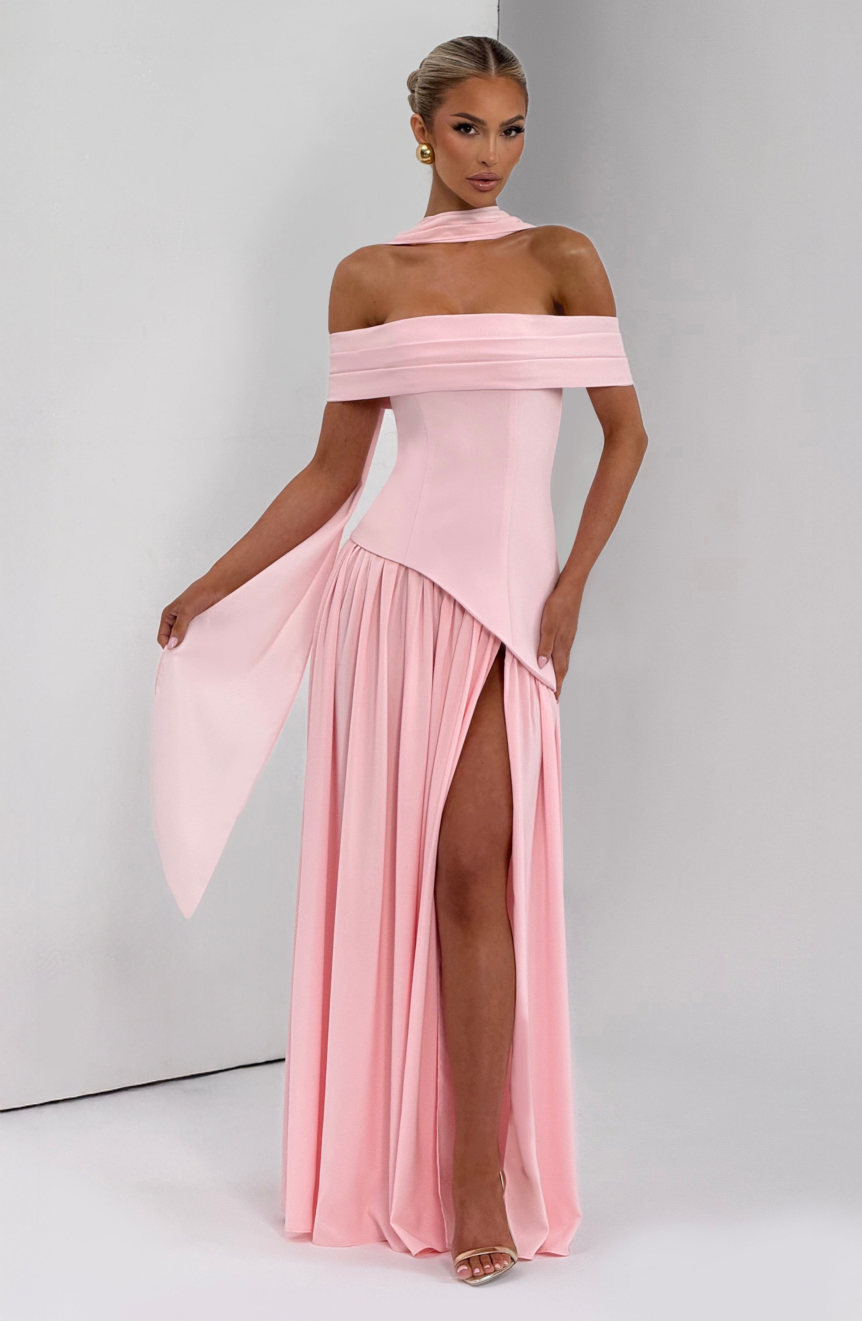 minilena Delilah Maxi Dress Blush