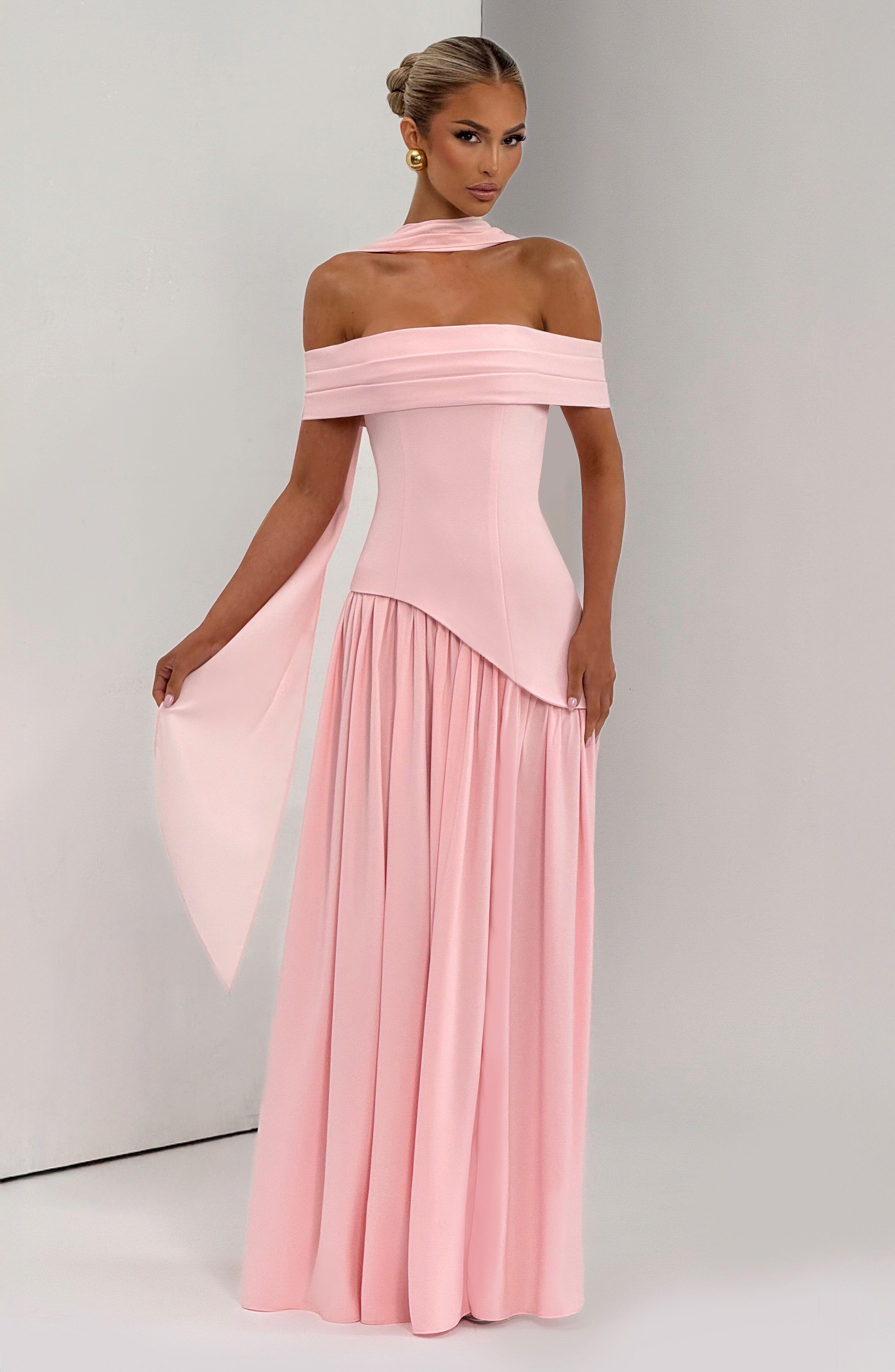 minilena Delilah Maxi Dress Blush