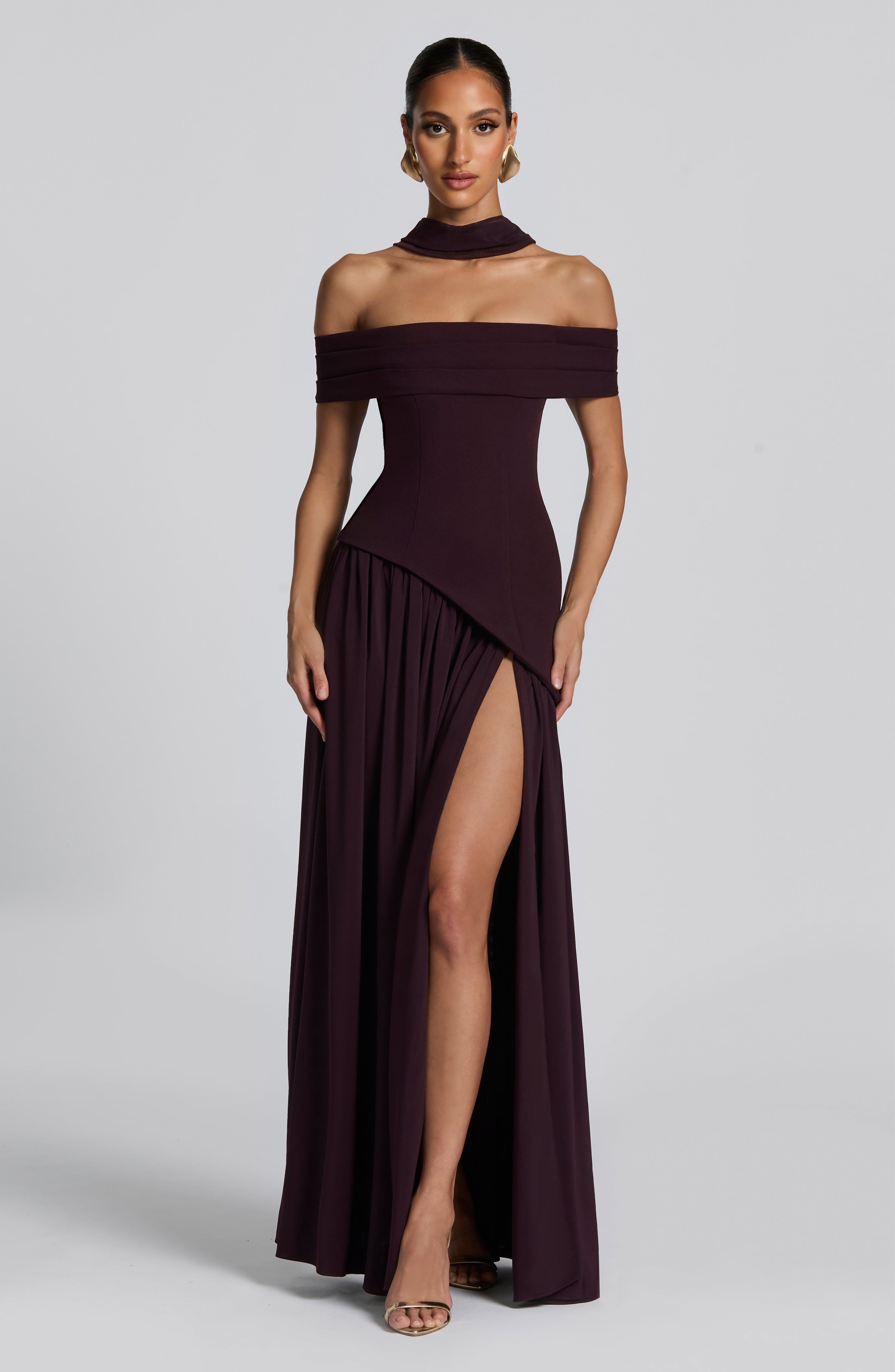 minilena Delilah Maxi Dress Plum