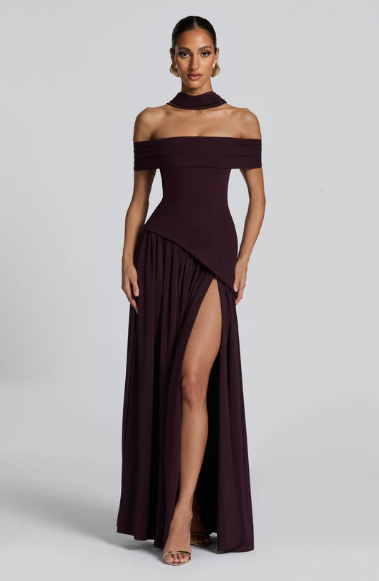 minilena Delilah Maxi Dress Plum