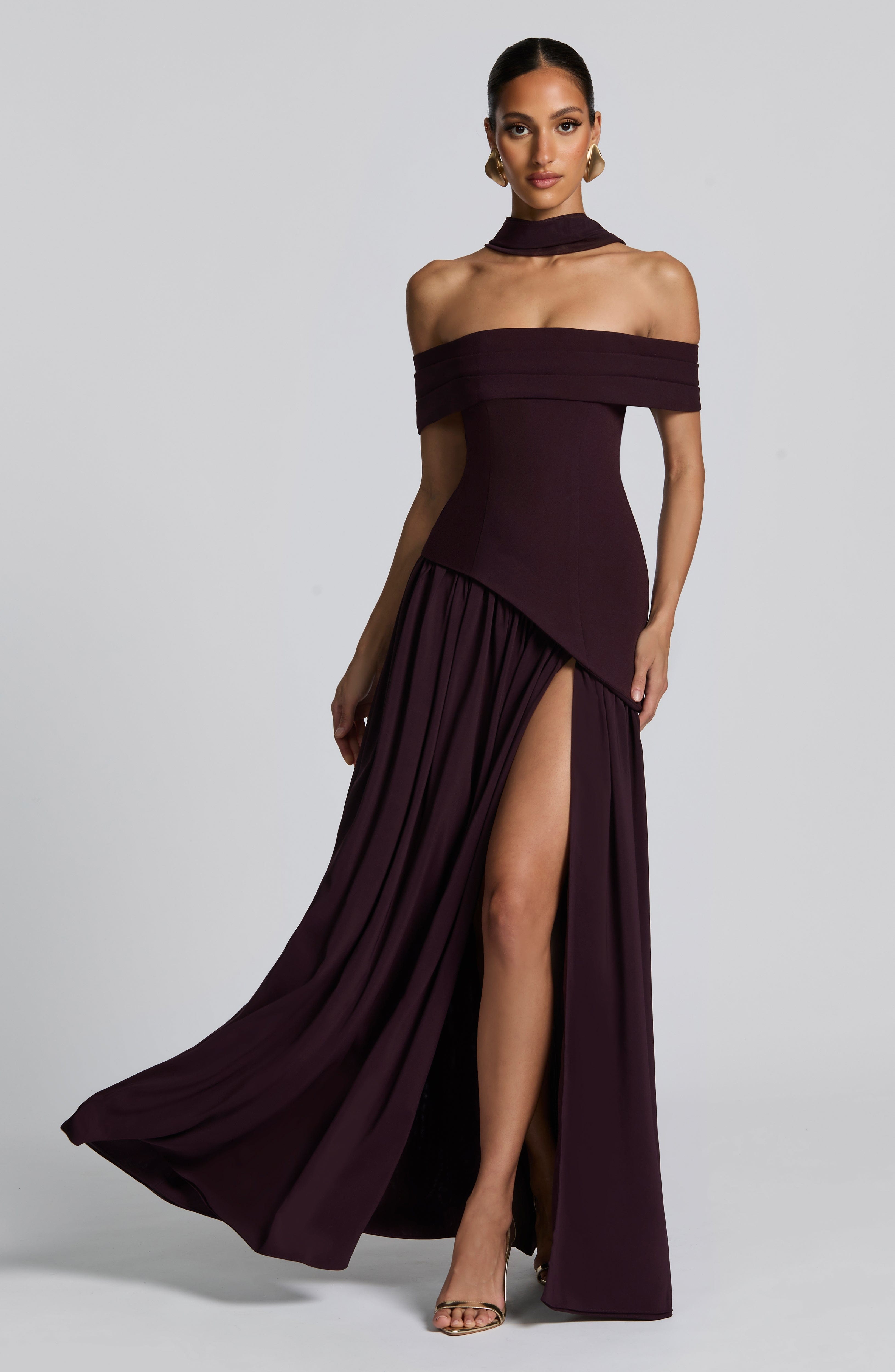 minilena Delilah Maxi Dress Plum