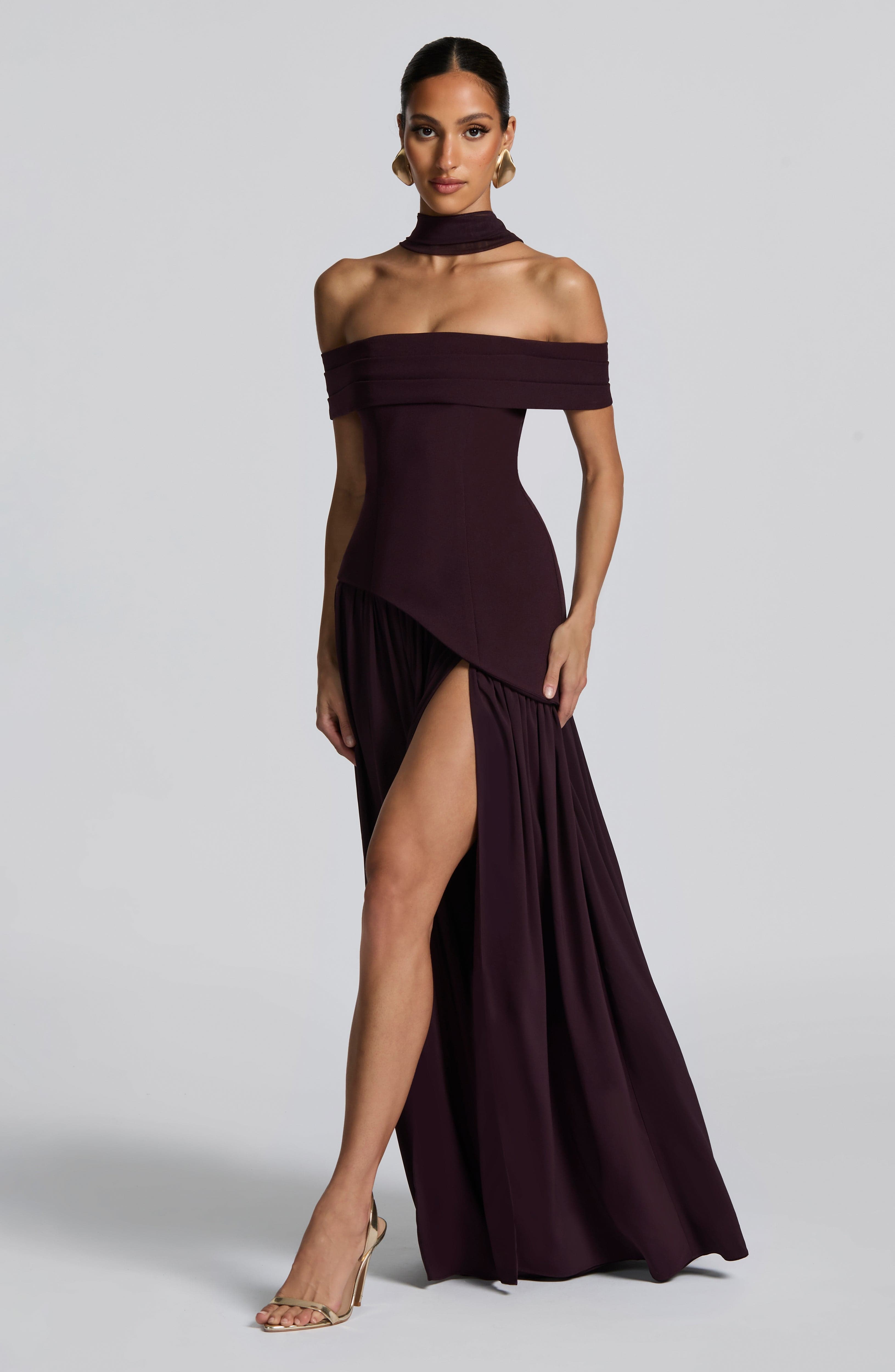 minilena Delilah Maxi Dress Plum