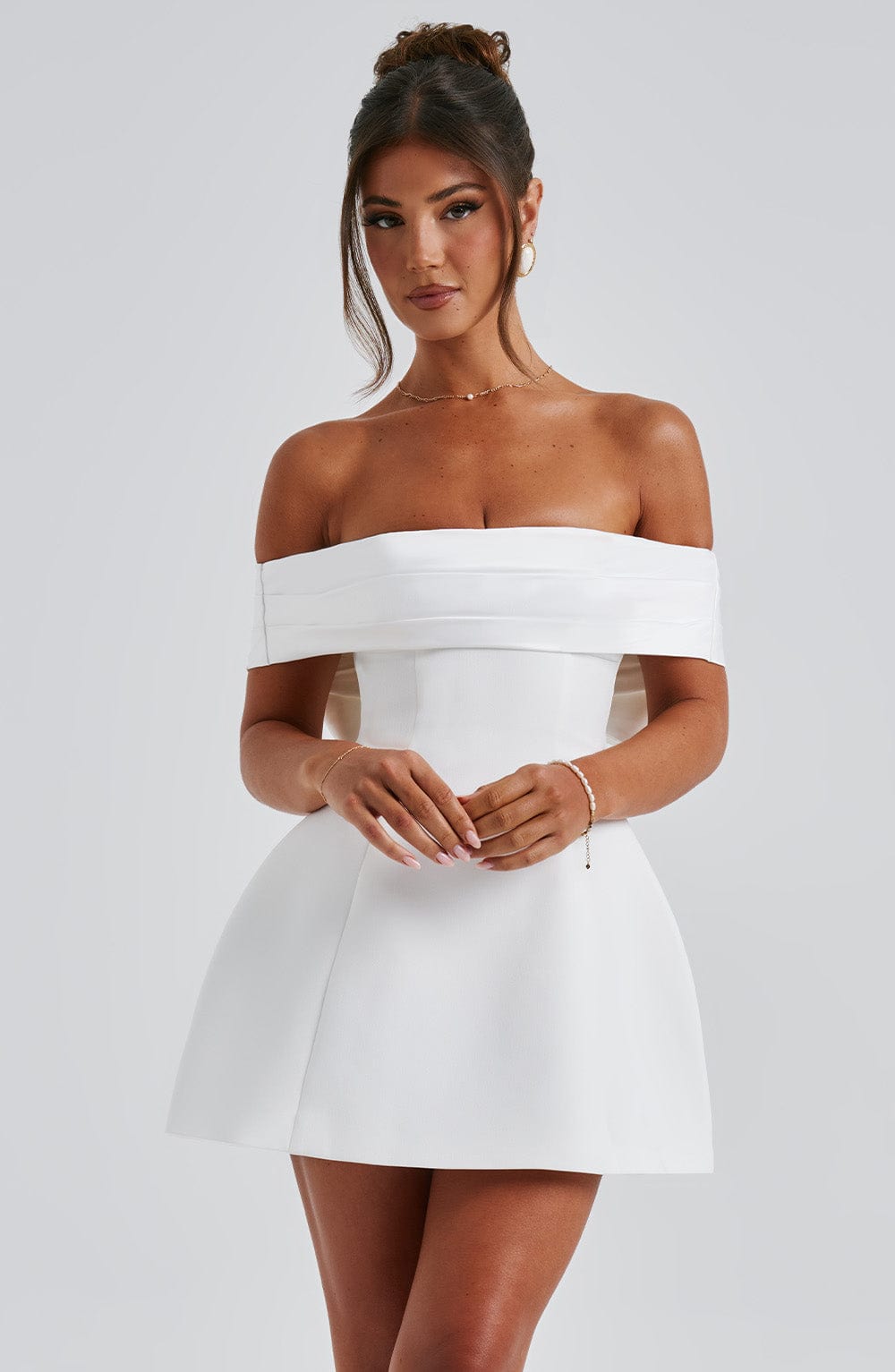 minilena Delta Mini Dress Ivory