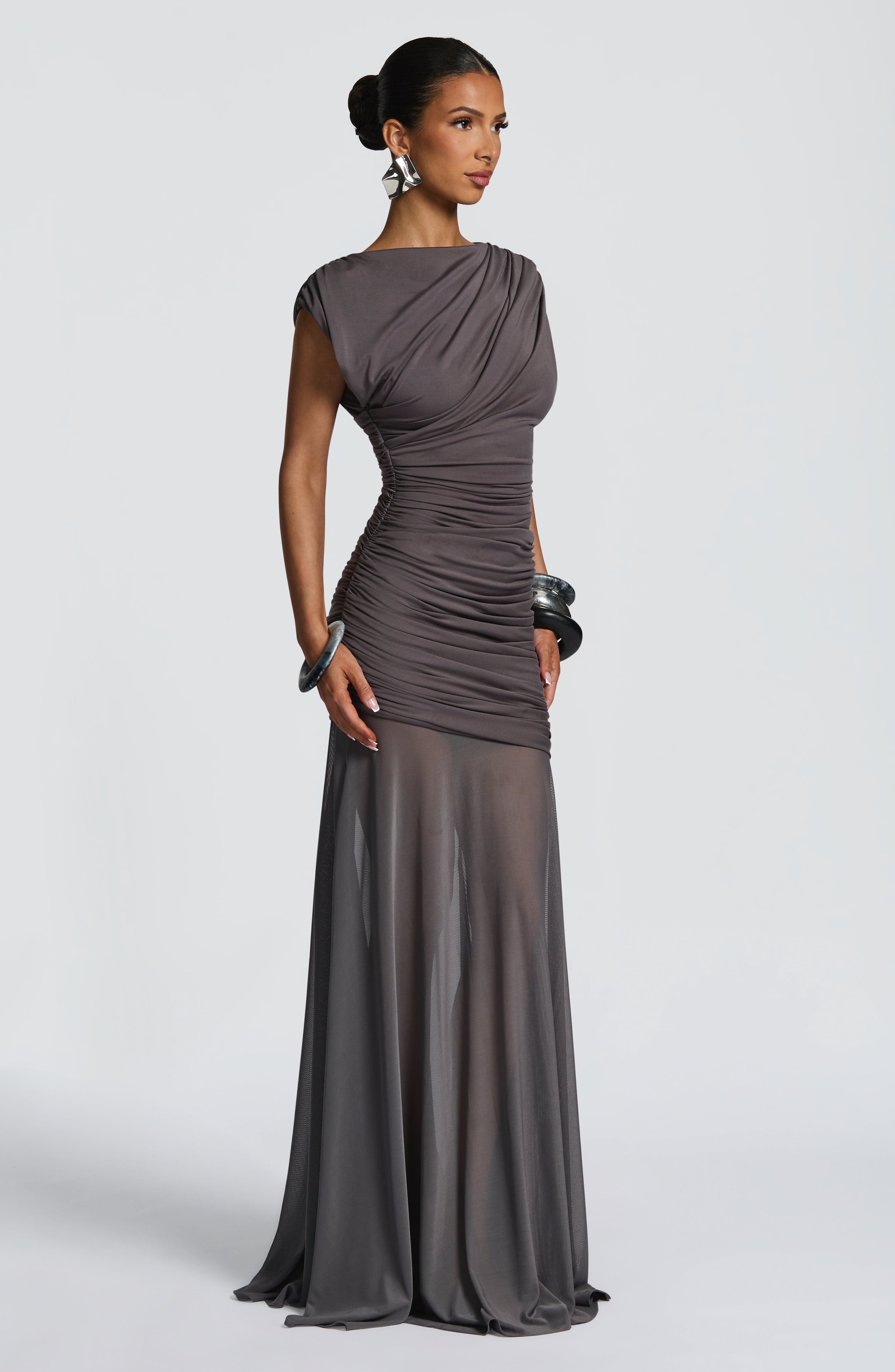 minilena Demelza Maxi Dress Charcoal
