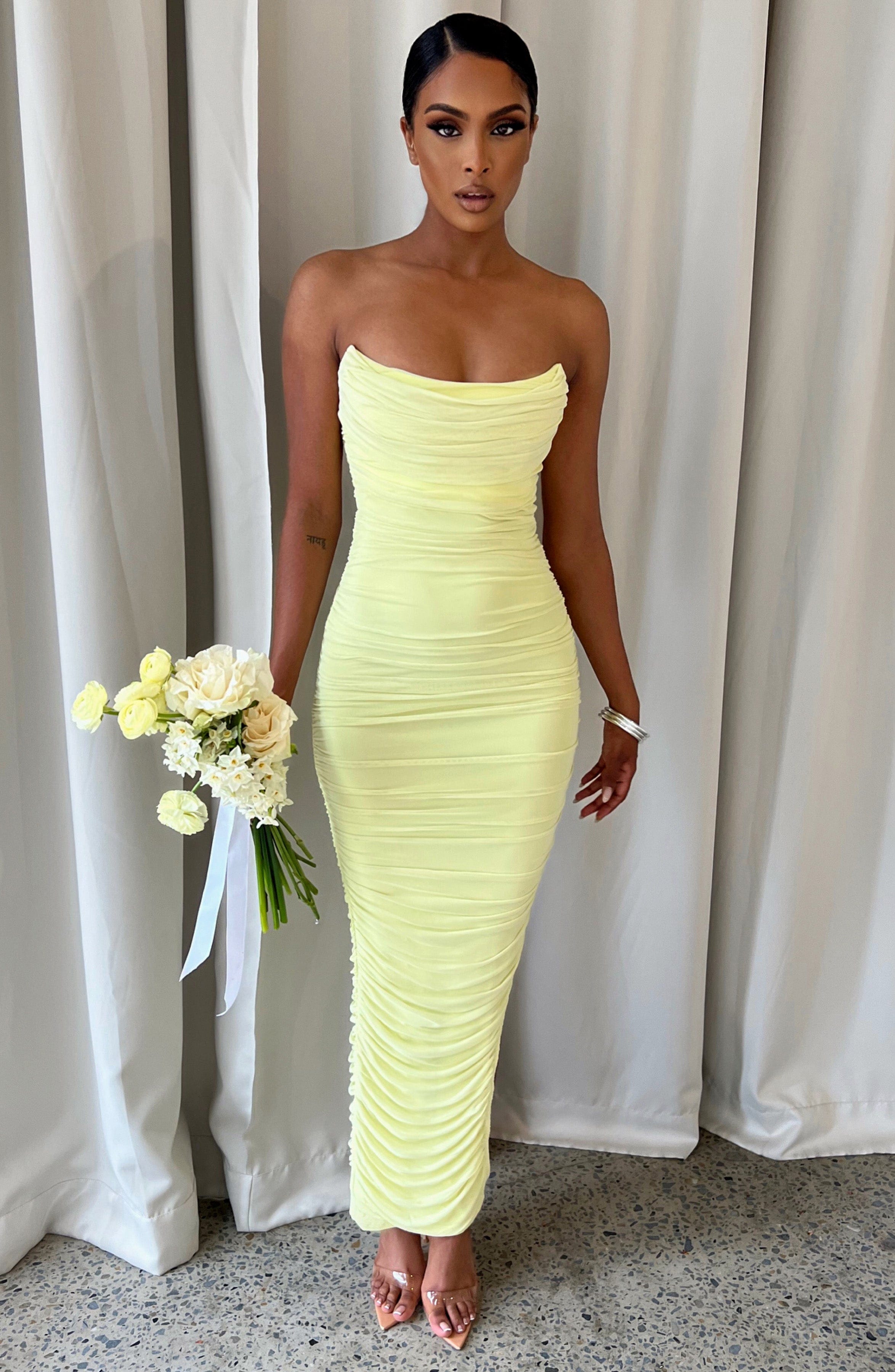 minilena Demi Maxi Dress Lime