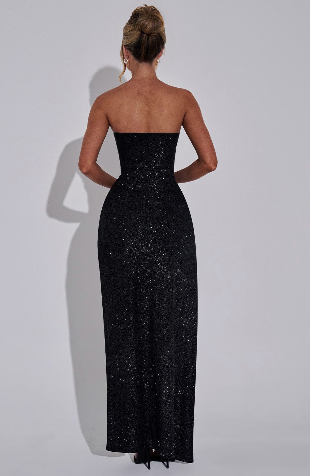 minilena Dhalia Maxi Dress Black Sparkle
