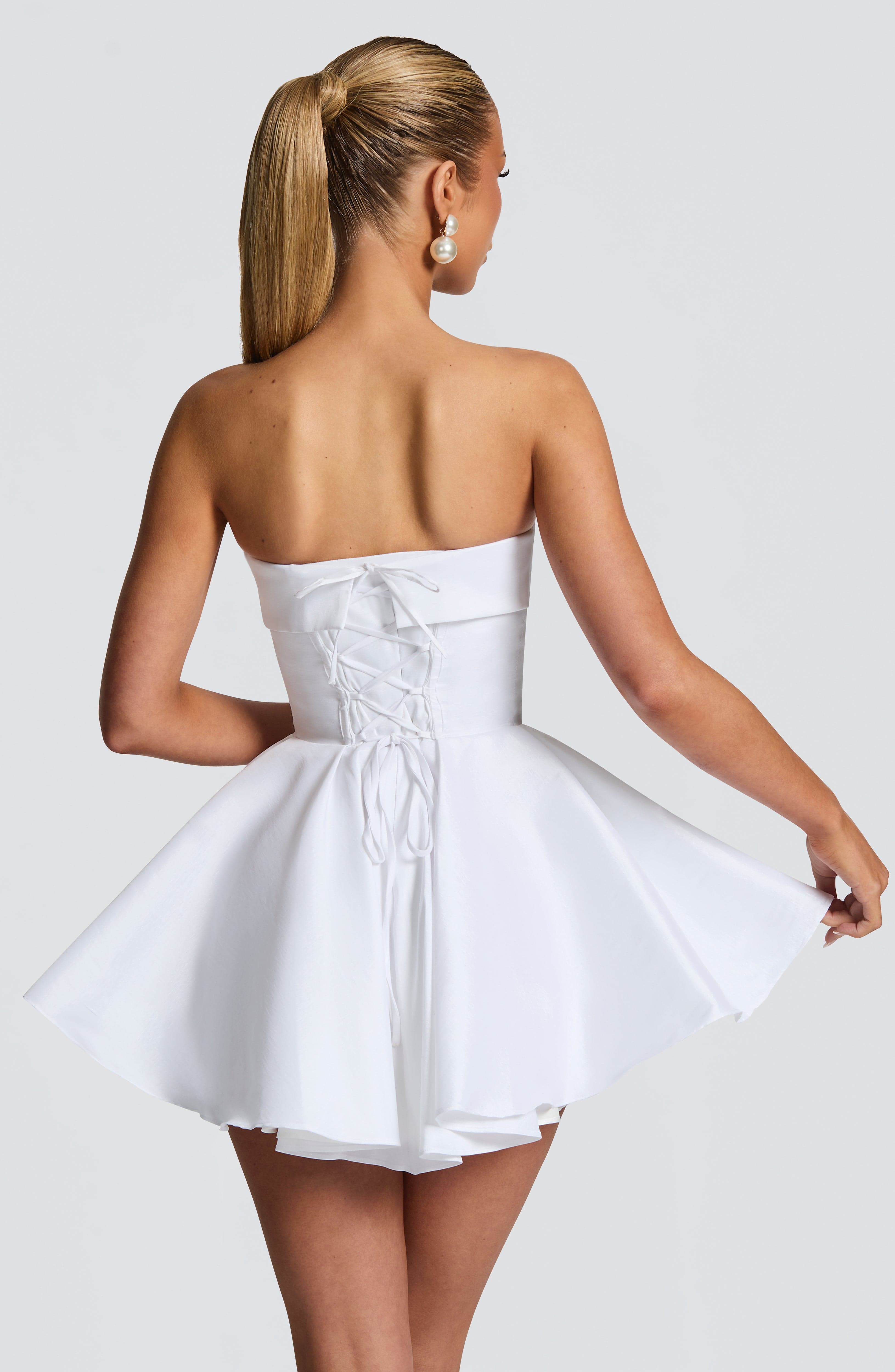 minilena Dionne Mini Dress Ivory