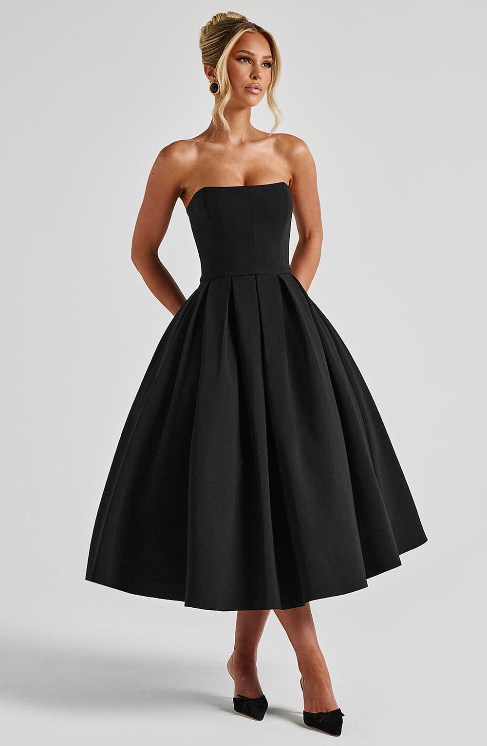minilena Edith Midi Dress Black