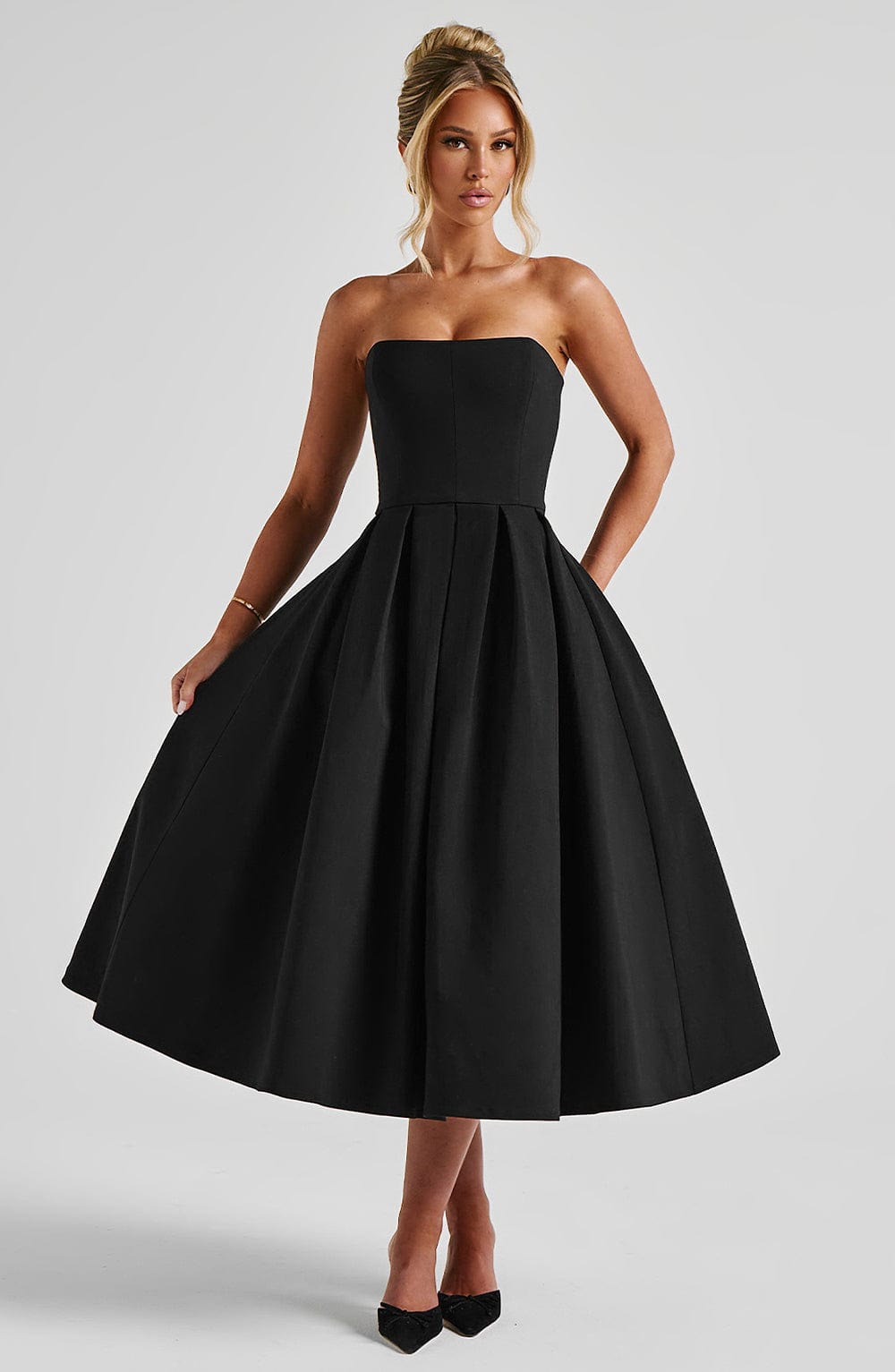minilena Edith Midi Dress Black