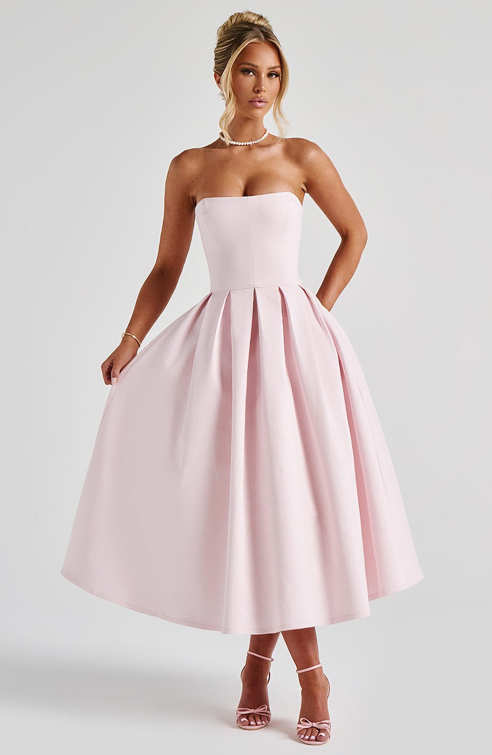 minilena Edith Midi Dress Blush