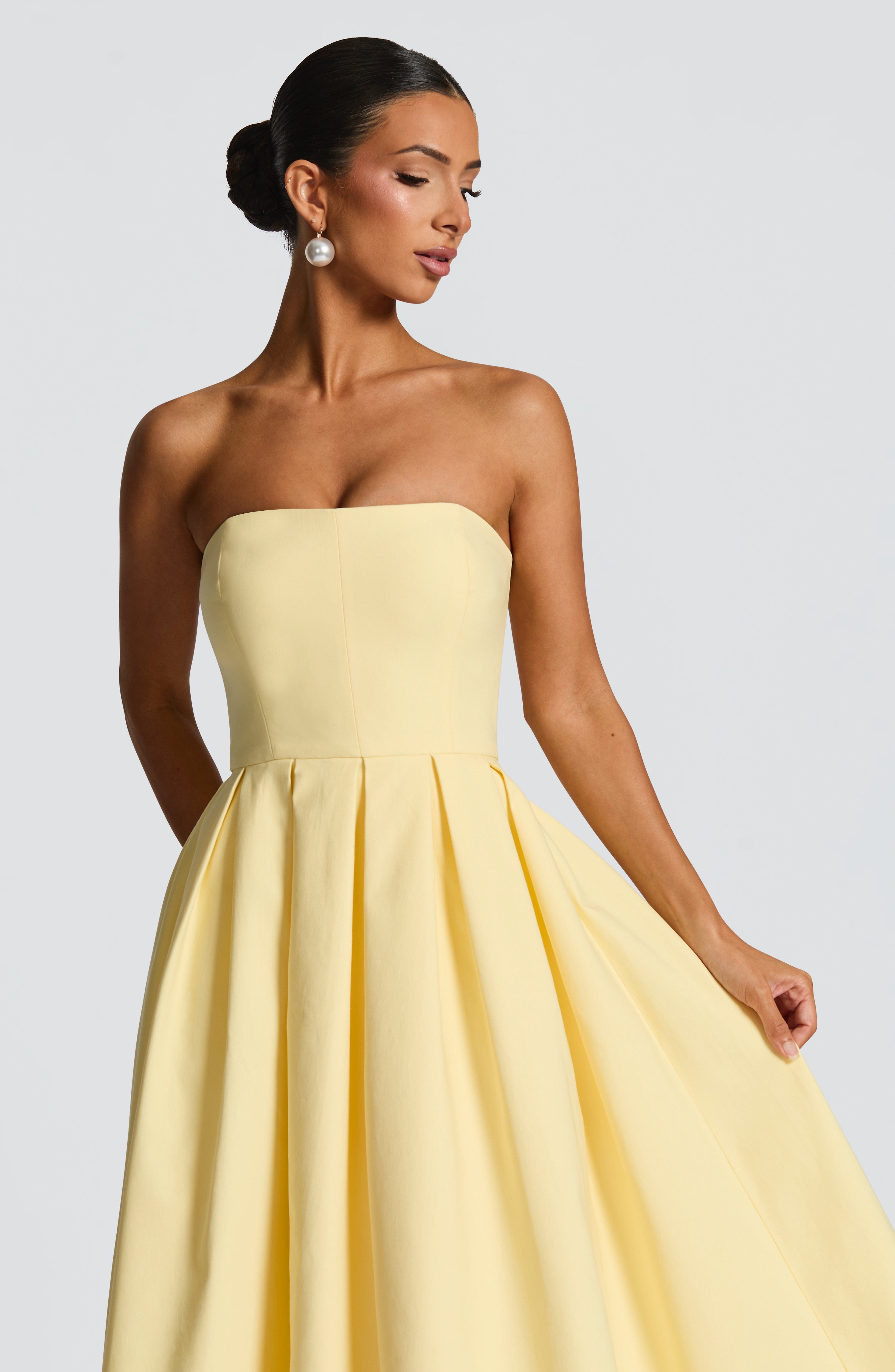 minilena Edith Midi Dress Lemon