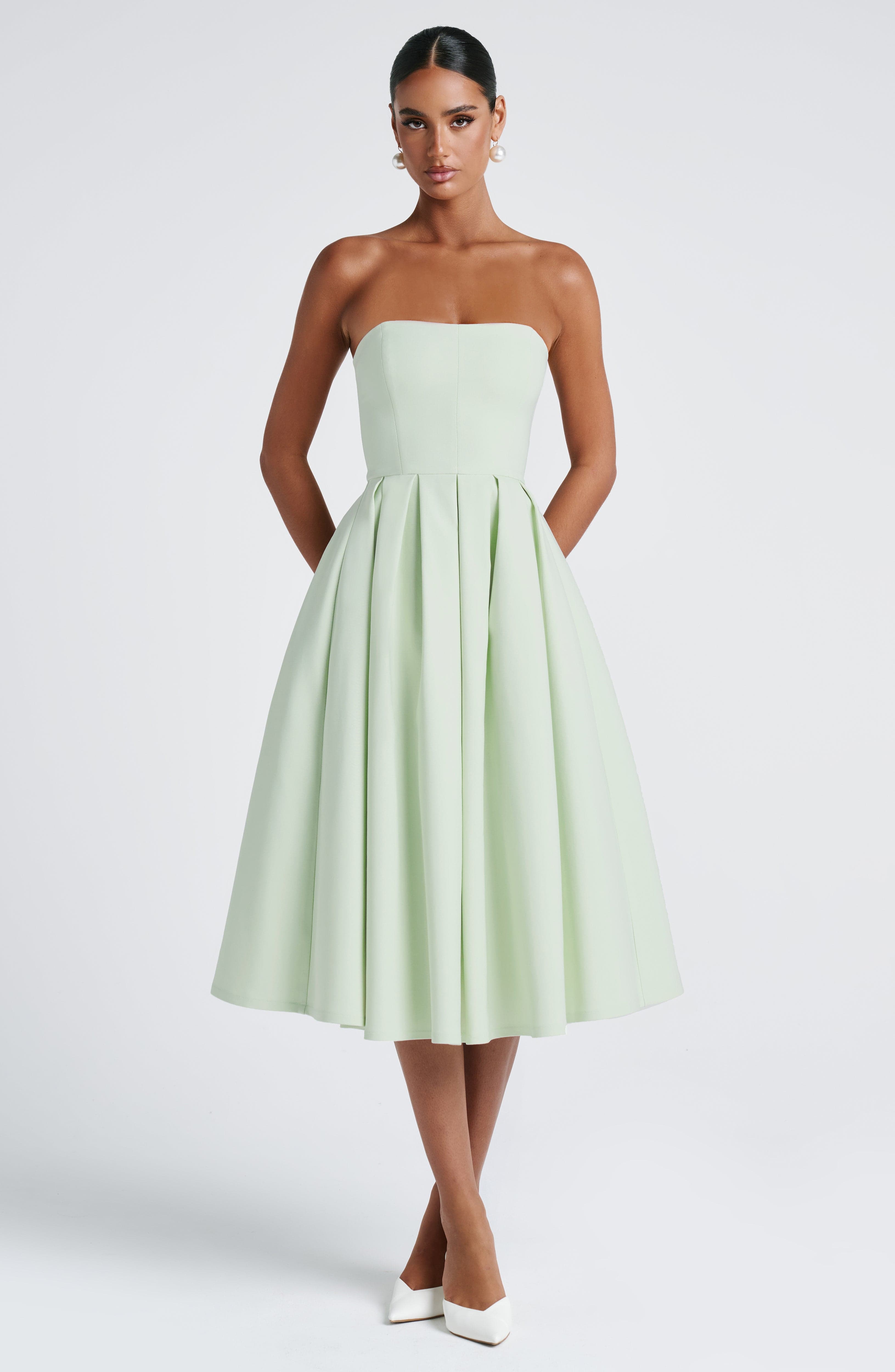 minilena Edith Midi Dress Mint