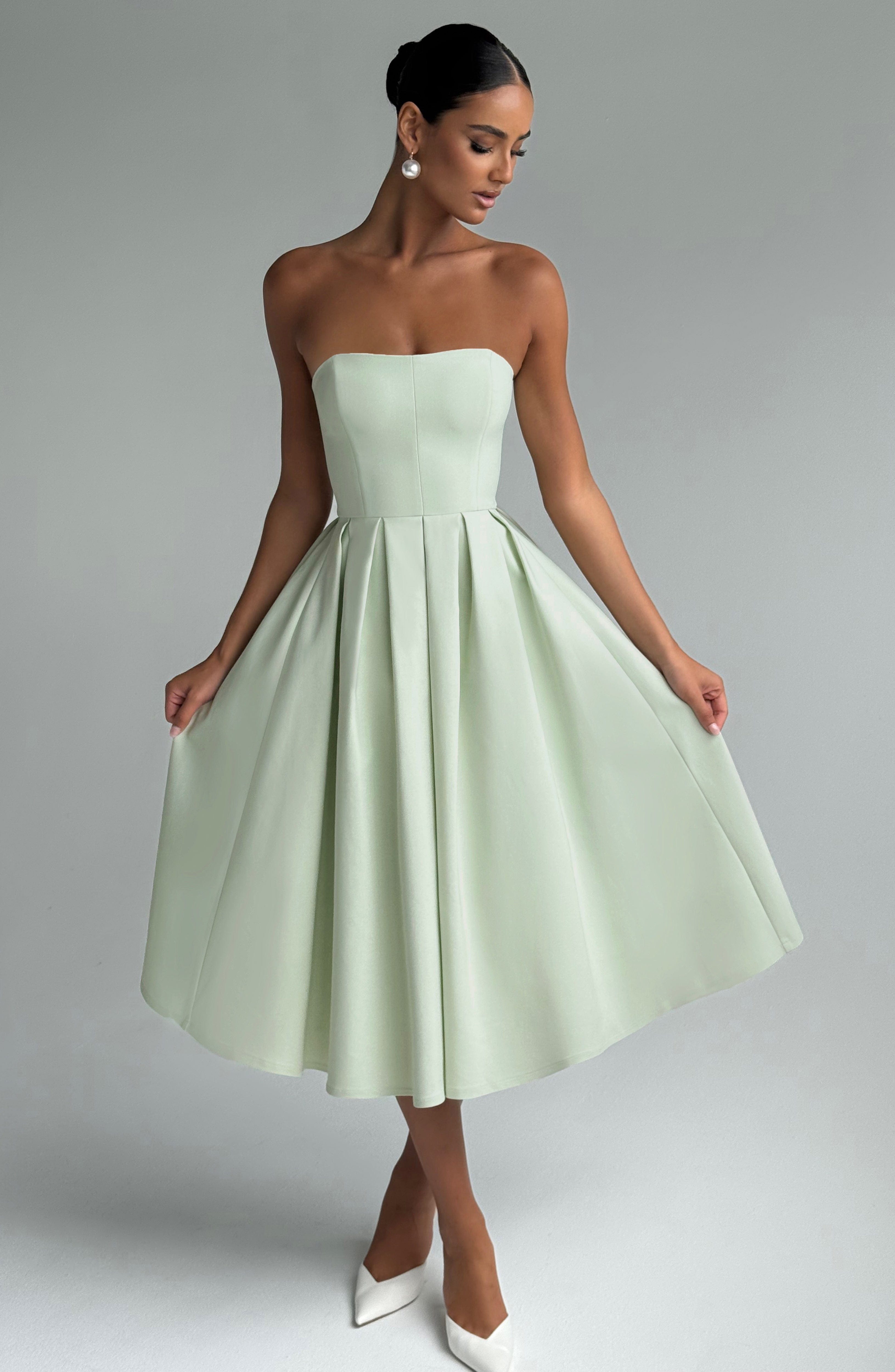 minilena Edith Midi Dress Mint