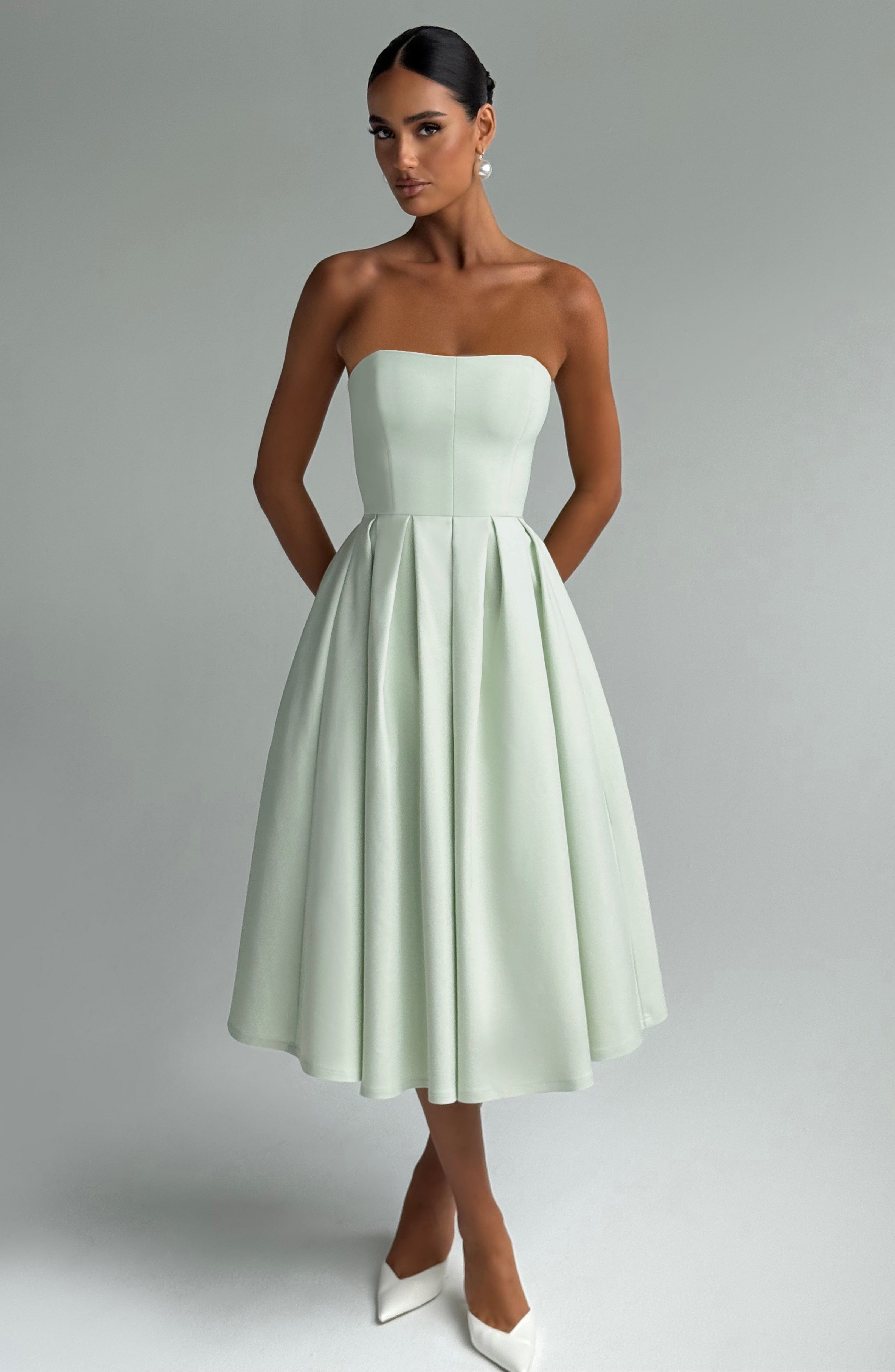 minilena Edith Midi Dress Mint