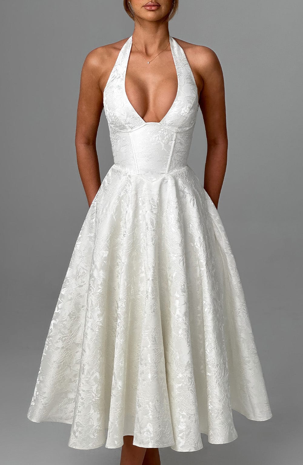 minilena Effie Midi Dress Ivory