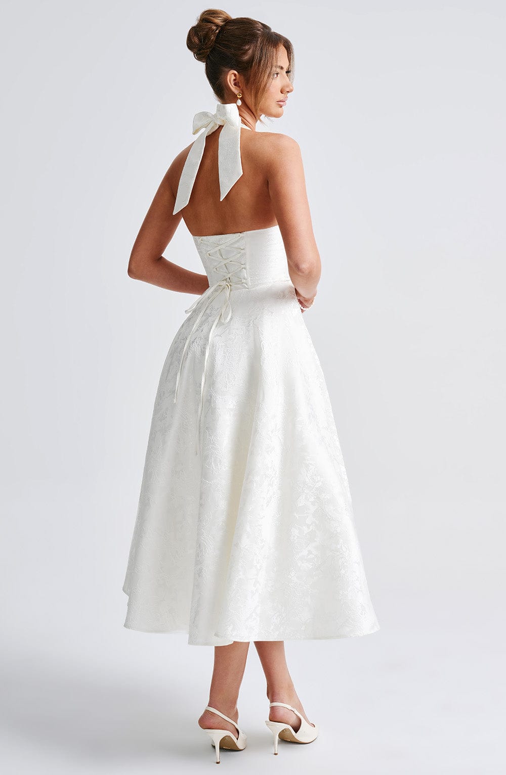 minilena Effie Midi Dress Ivory
