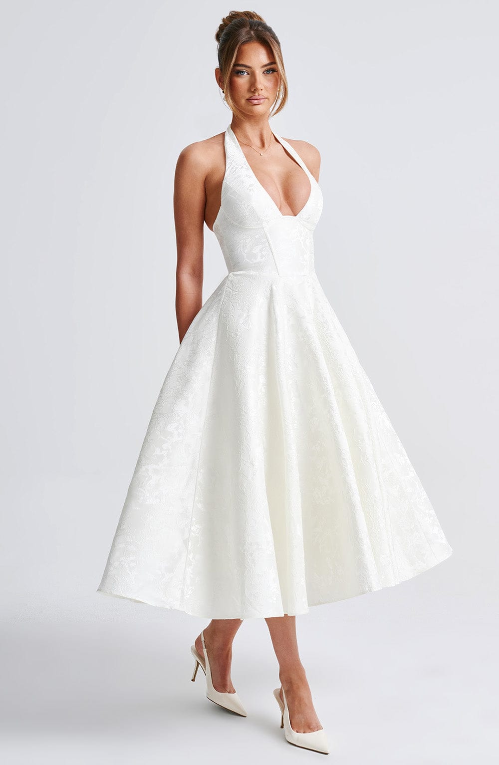 minilena Effie Midi Dress Ivory