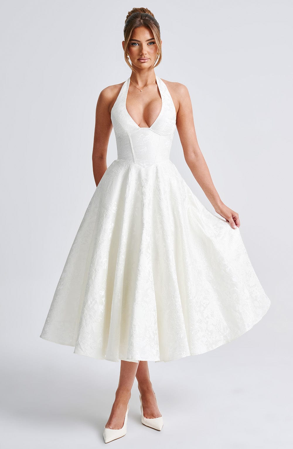minilena Effie Midi Dress Ivory