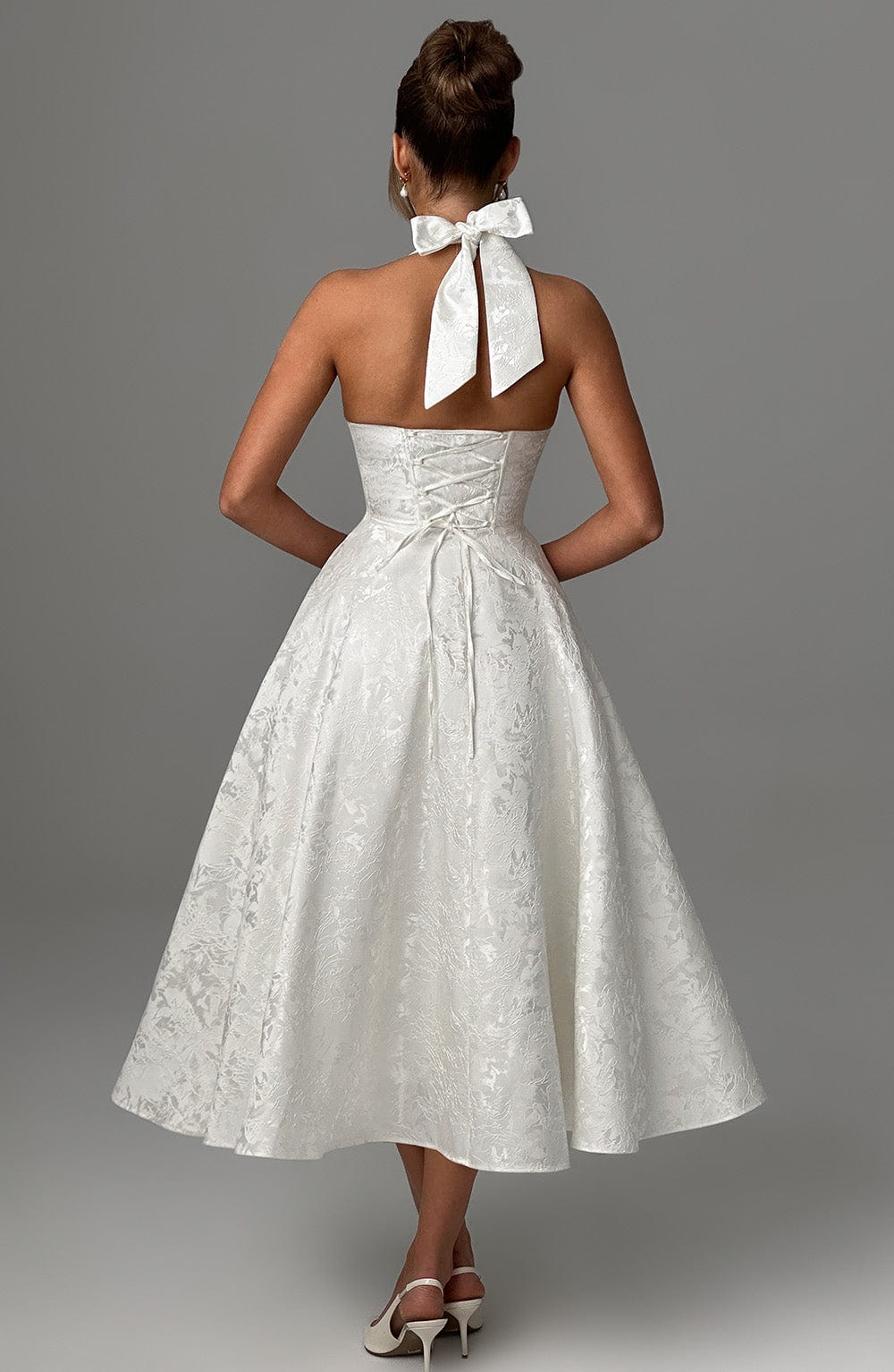 minilena Effie Midi Dress Ivory