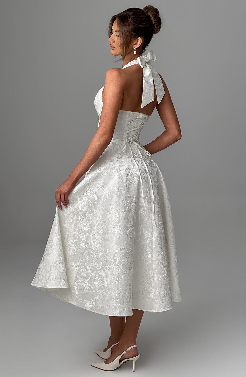 minilena Effie Midi Dress Ivory