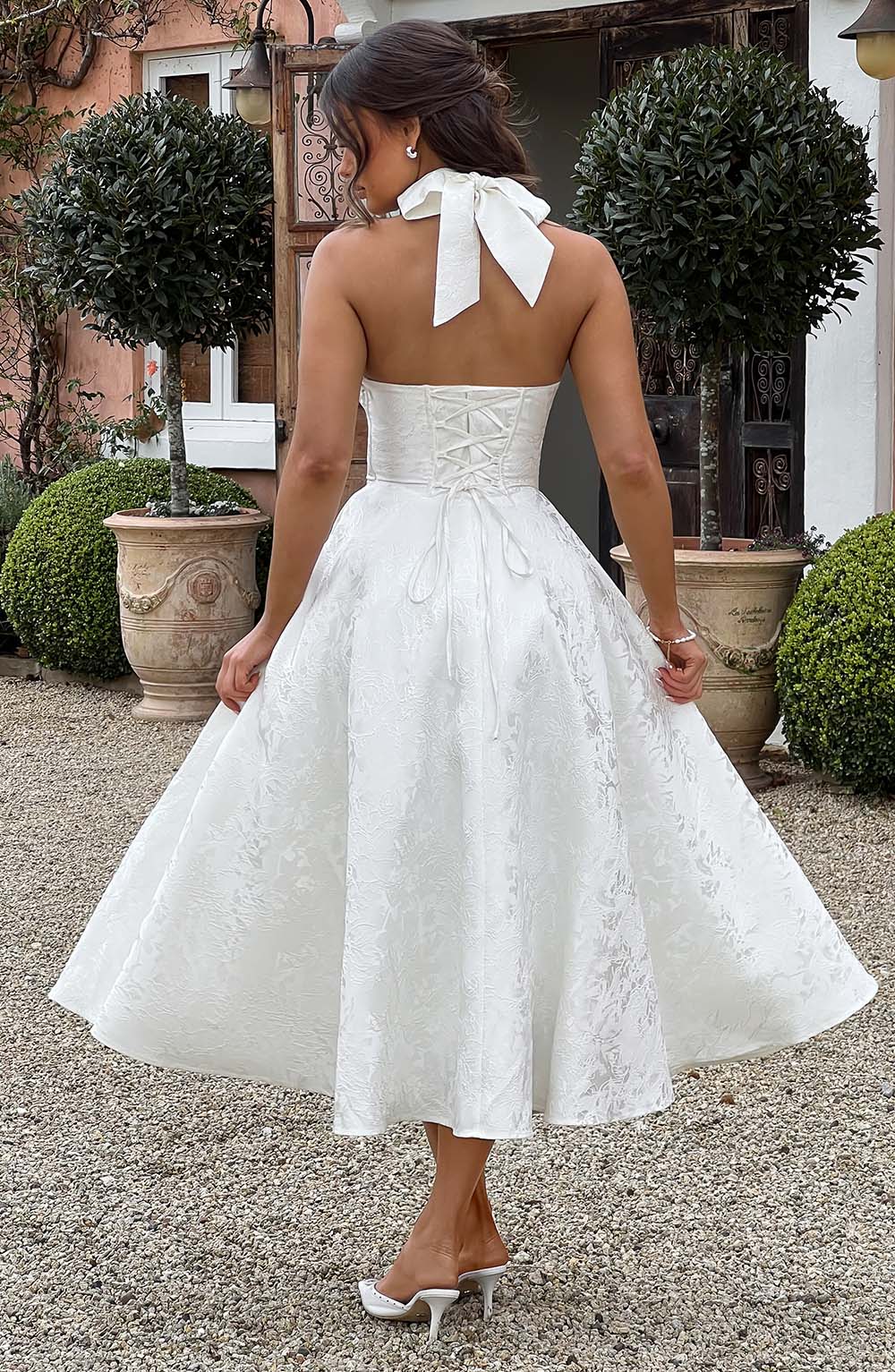 minilena Effie Midi Dress Ivory