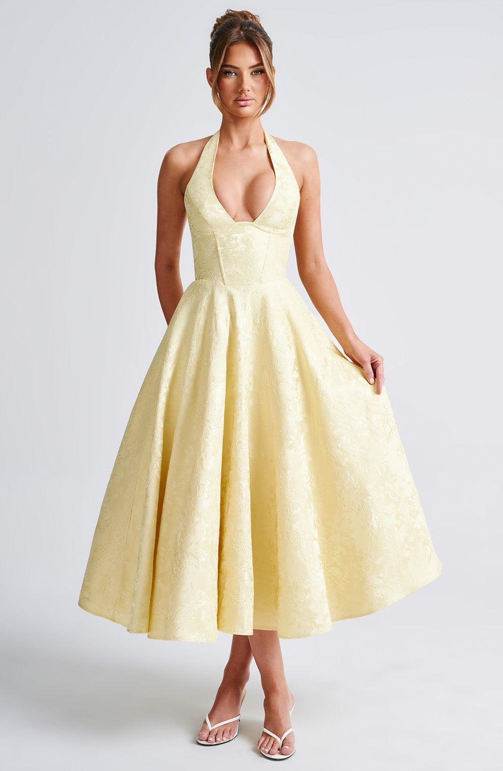 minilena Effie Midi Dress Lemon
