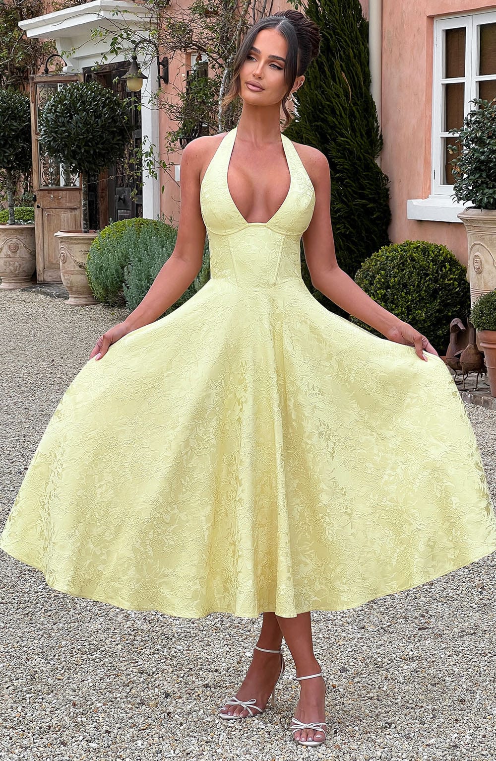 minilena Effie Midi Dress Lemon
