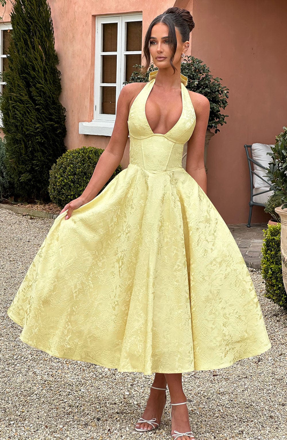 minilena Effie Midi Dress Lemon