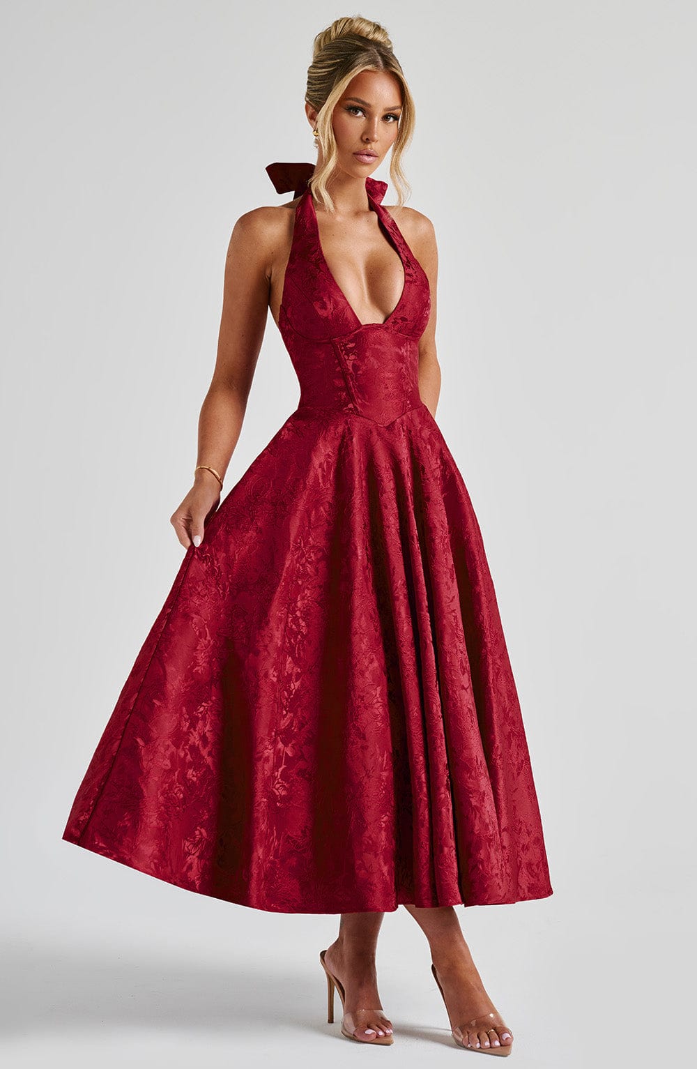 minilena Effie Midi Dress Red