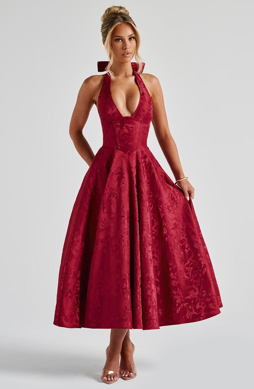 minilena Effie Midi Dress Red