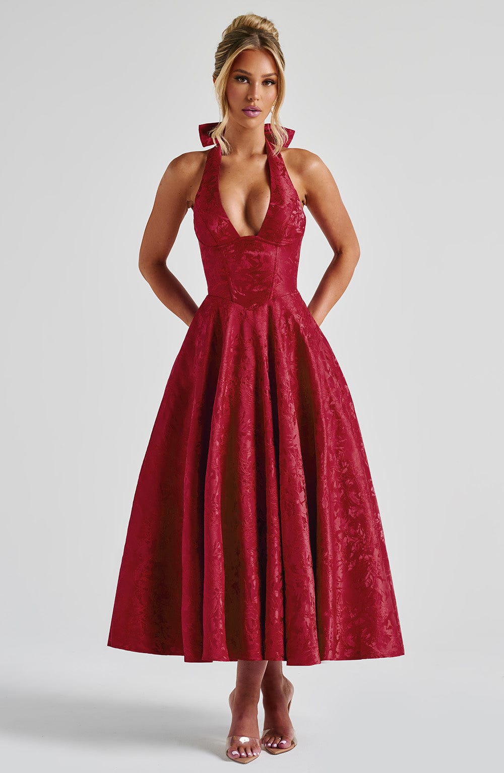 minilena Effie Midi Dress Red